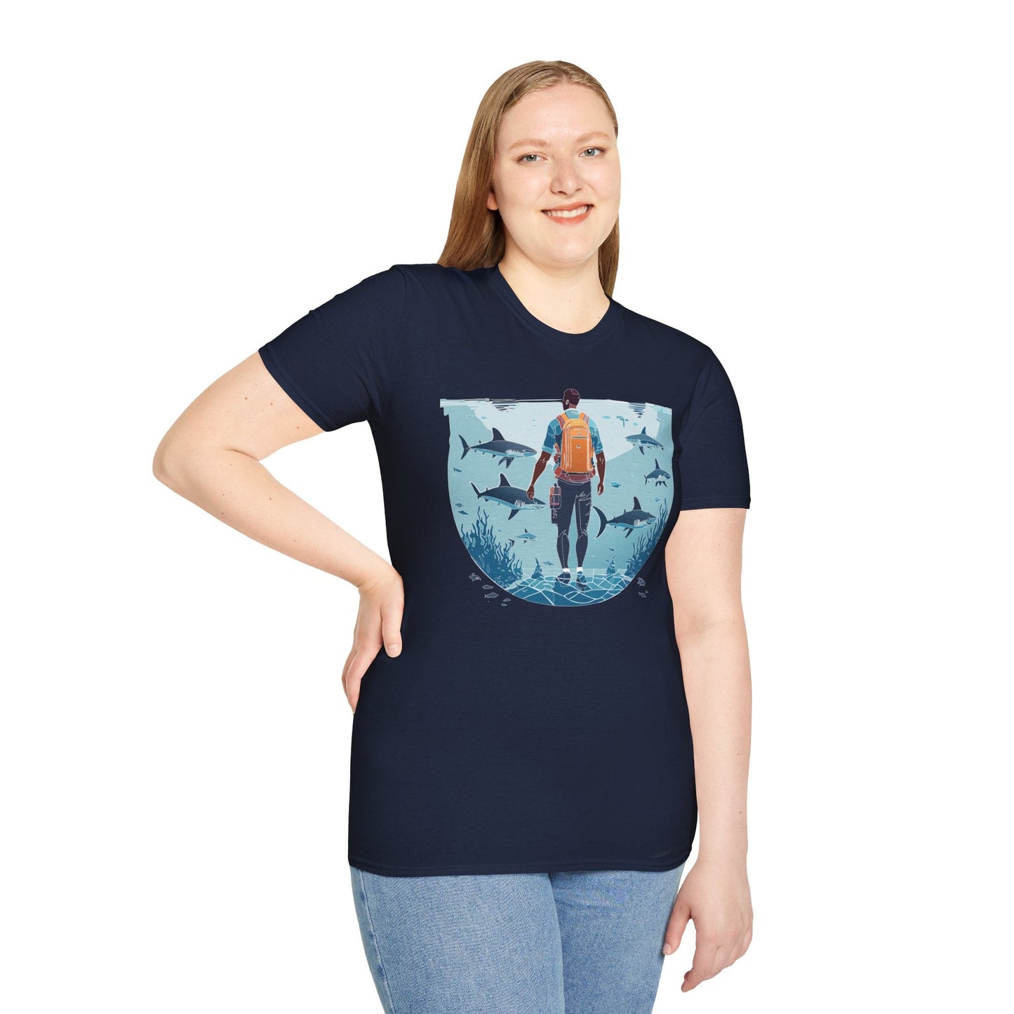 Ocean Graphic Unisex Softstyle Cotton Tee 5