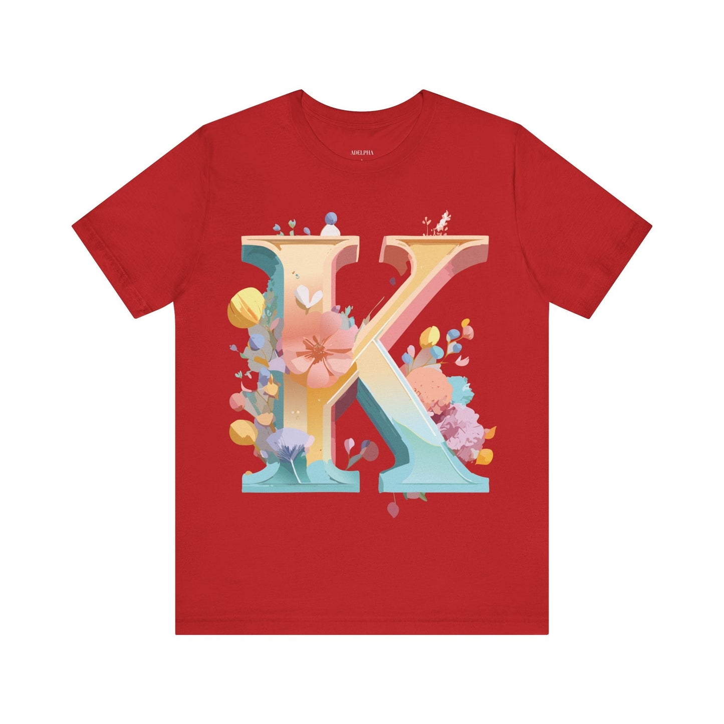 Unisex Letter K Graphic Tee By Adelpha Vintage Inspired Artwork Short Sleeve Shirt