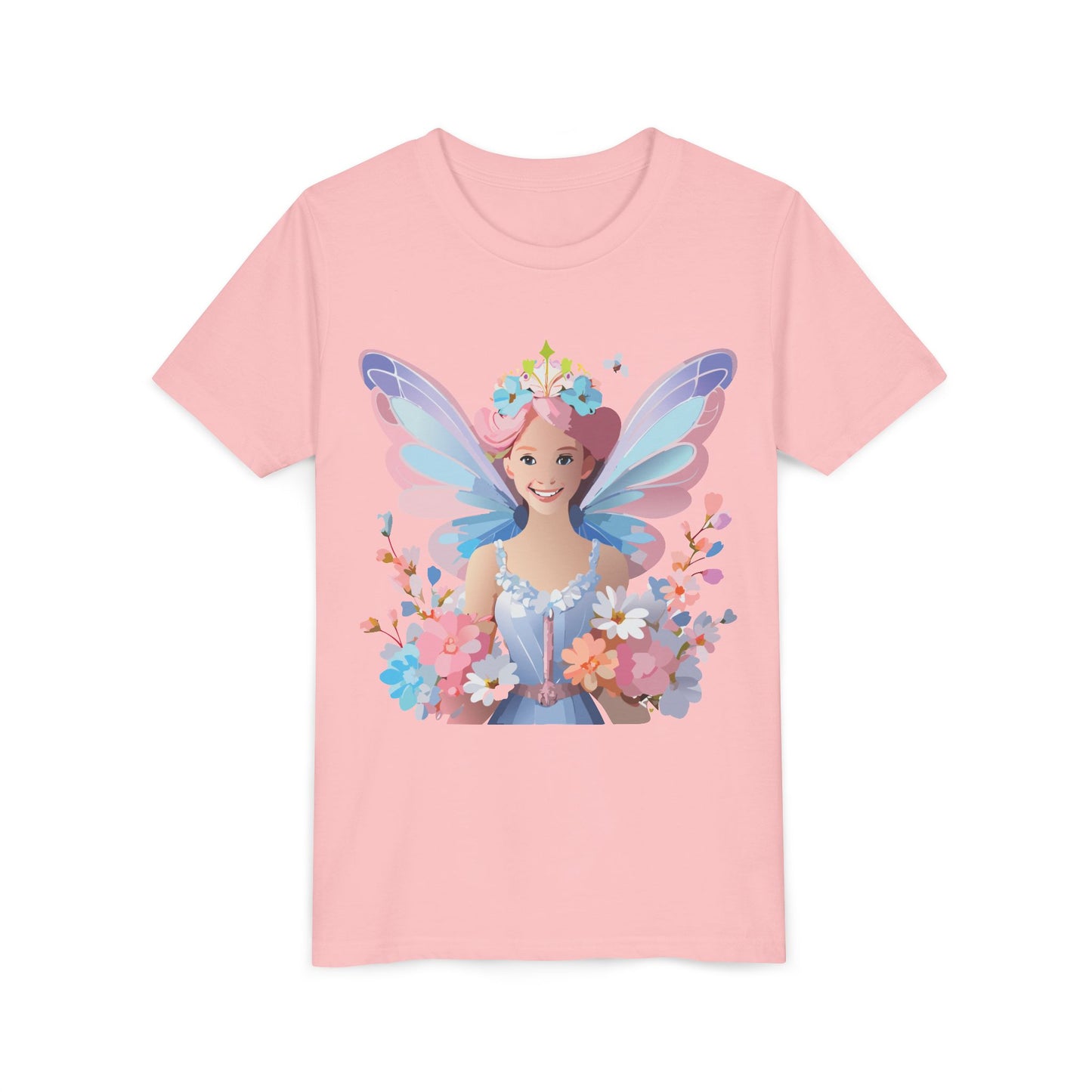 Enchanting Fairy Floral Youth Short Sleeve Tee - Perfect for Spring Celebrations (9-14)