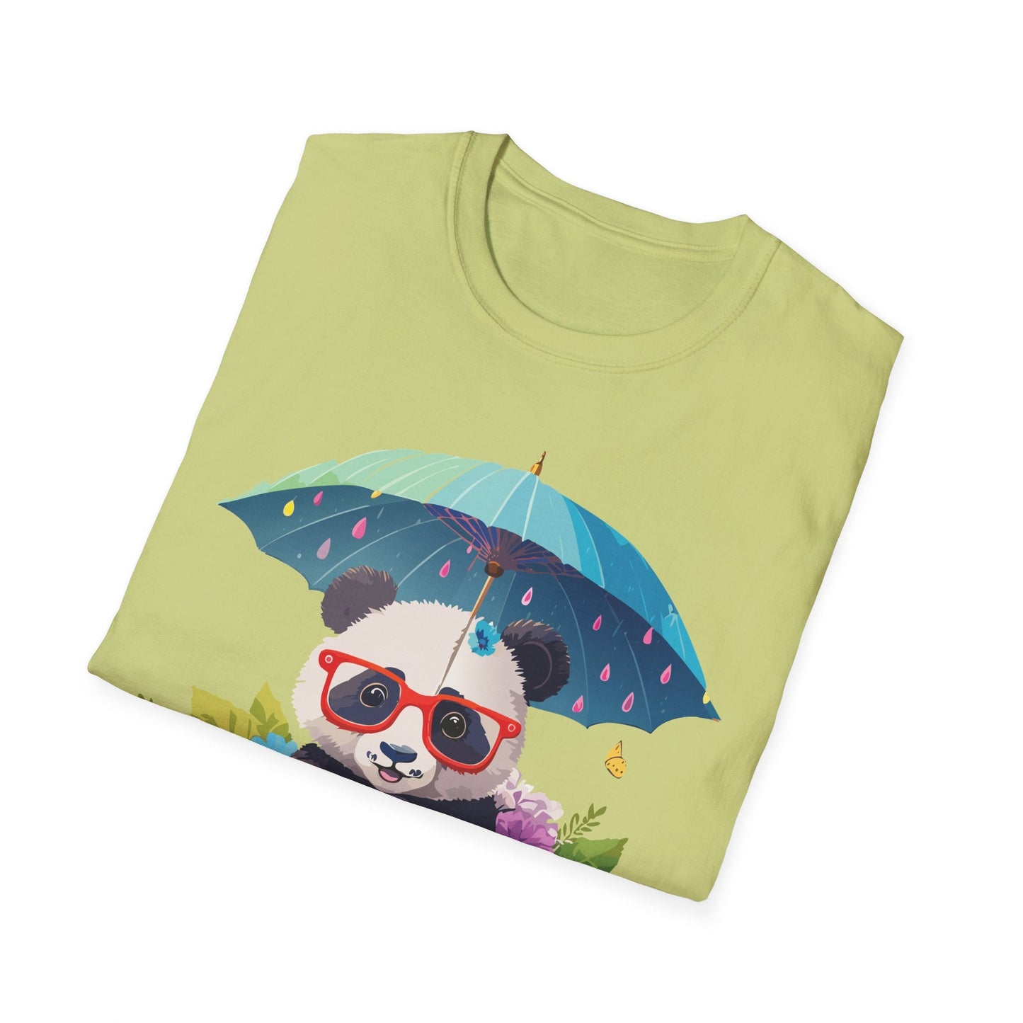 Panda Shirt Unisex Tee 100 Percent Ring Spun Cotton Softstyle Gildan 64000 Animal Print