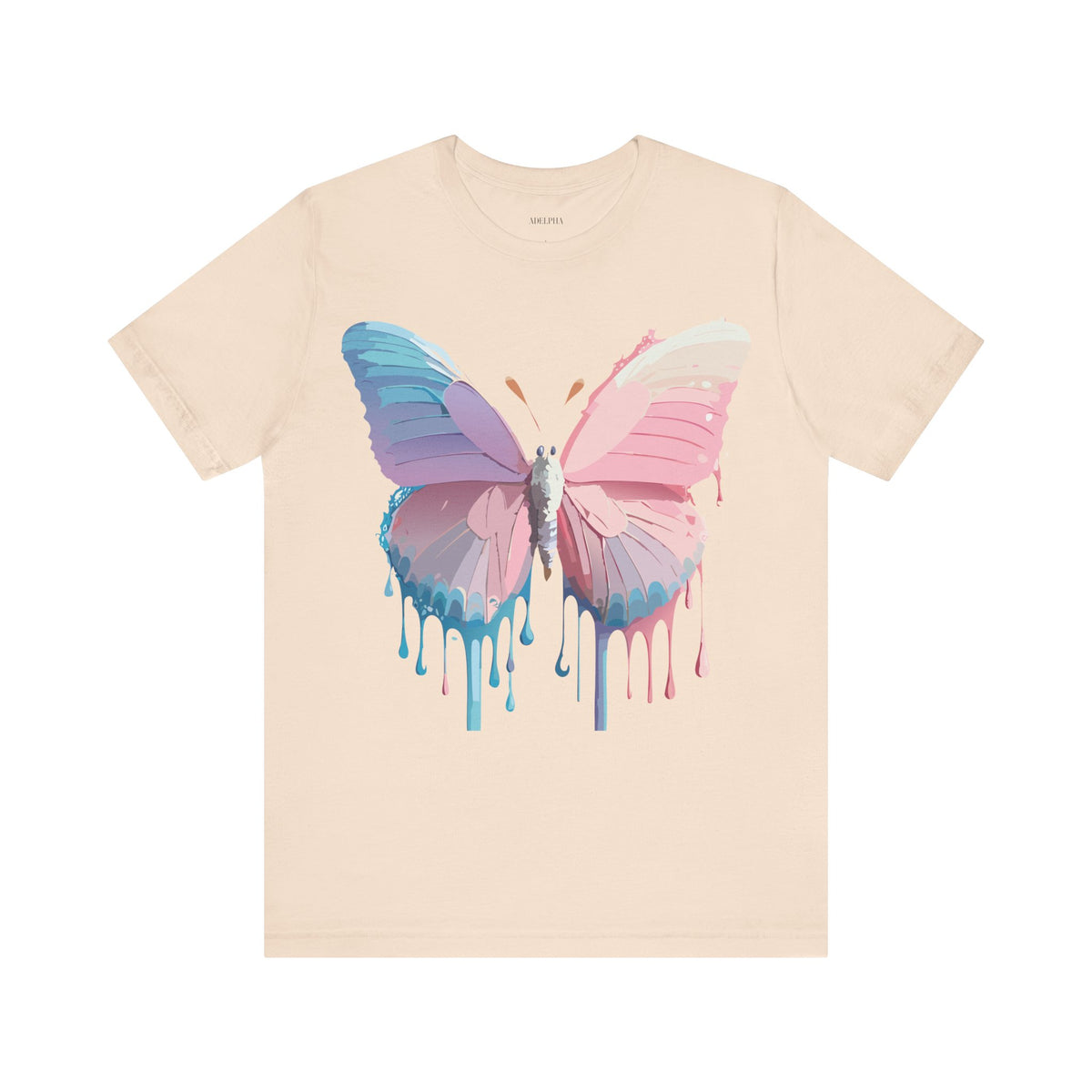 Butterfly Graphic Unisex Cotton Bella+Canvas Tee with Floral Art Design m08