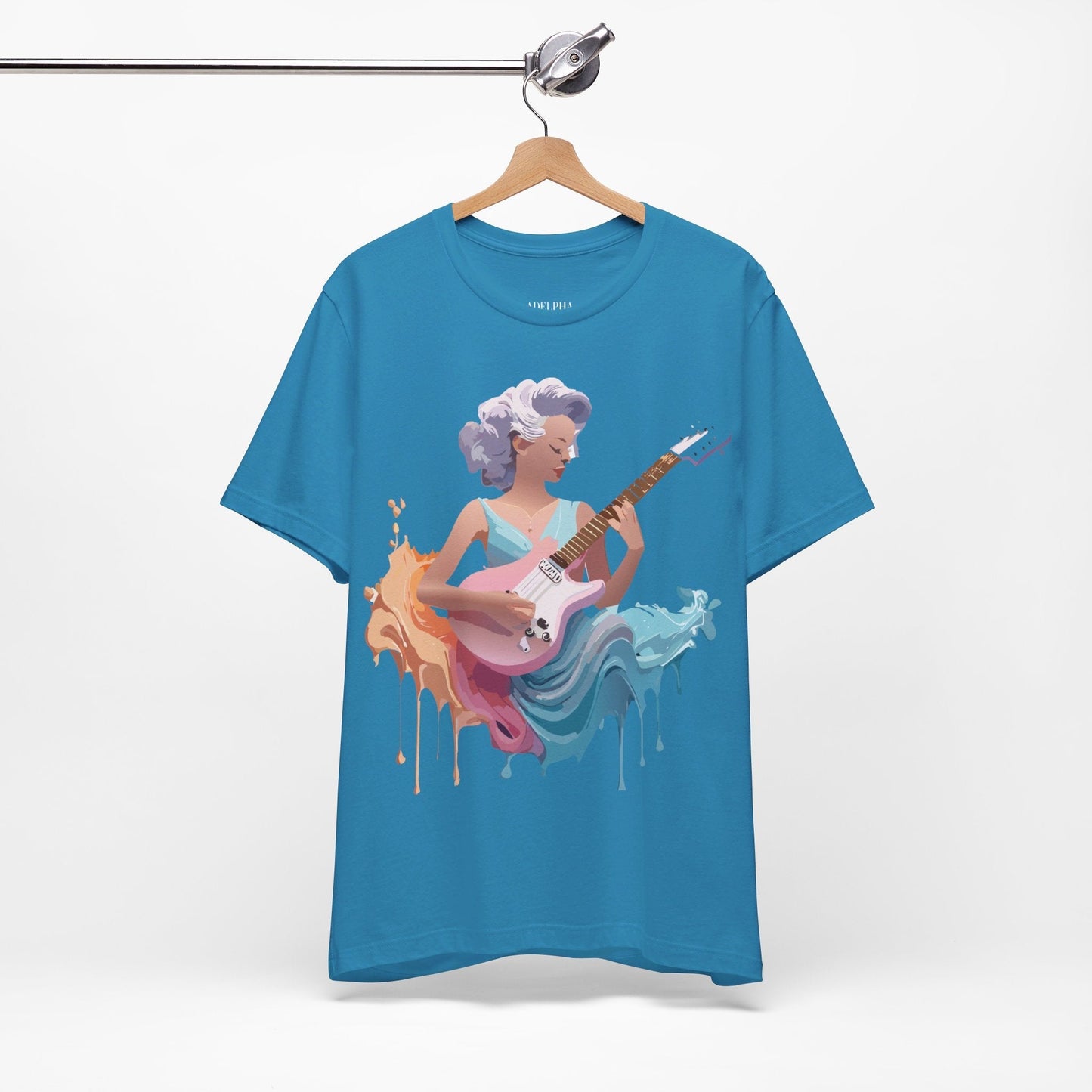 Music Graphic Tee Unisex Jersey Short Sleeve Adelpha Art Design Vintage Inspired Artwork