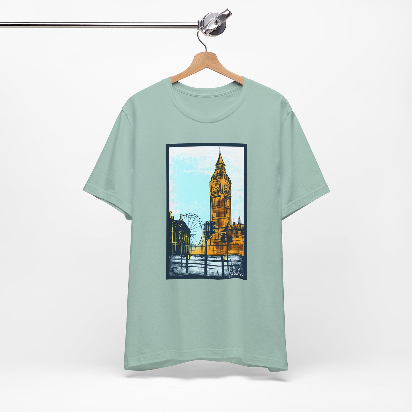 Retro Poster London Graphic Design Tee, London Shirt, Vintage Tees, Art Design T-Shirt, Graphic Tee, Retro Art Shirts