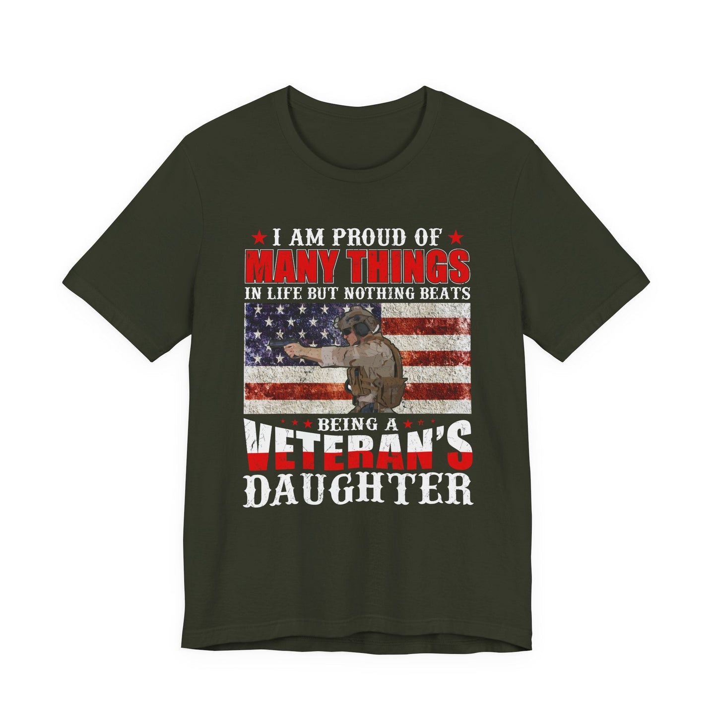 Army Veteran Patriotic Graphic Design Unisex Cotton T-Shirt v28