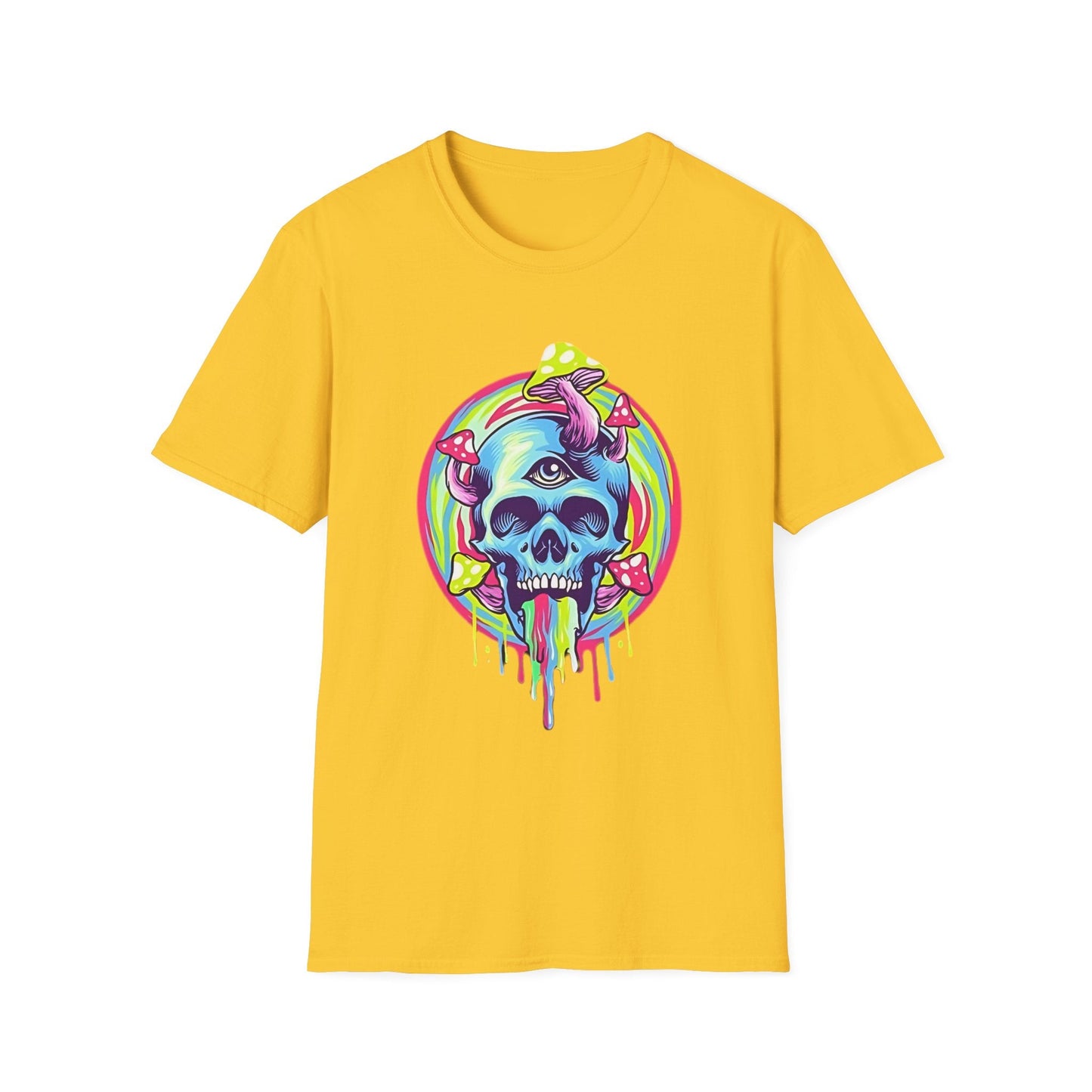 Unisex Skull Tee Shirt With Skeleton Design Cotton Softstyle 64000 T Shirt Premium Cotton Tee