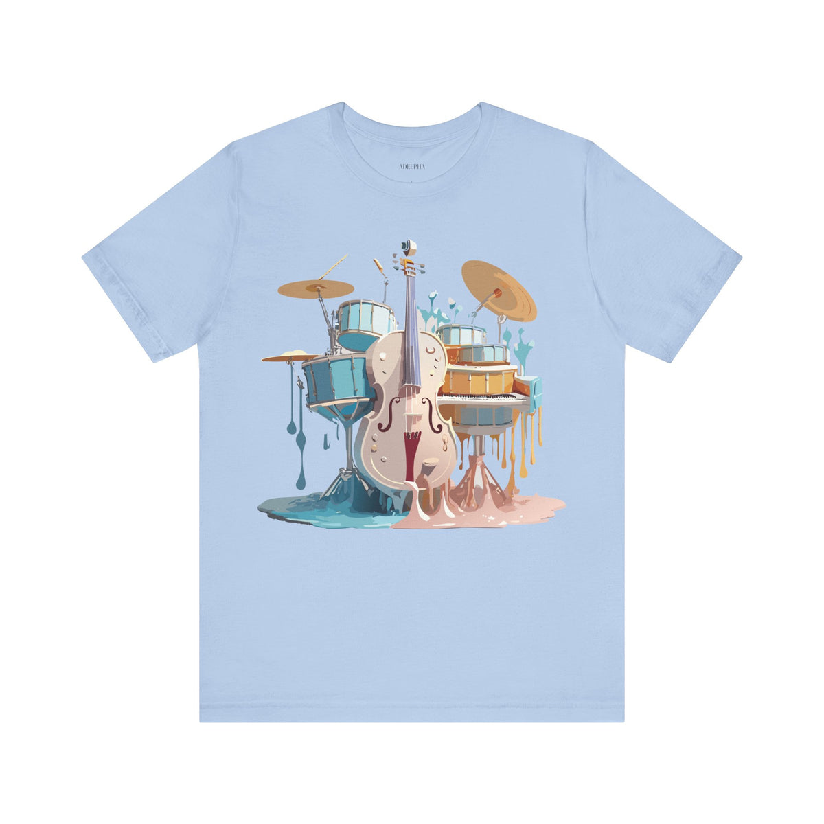 Music Graphic Unisex Cotton Bella+Canvas Tee with Art Design m162