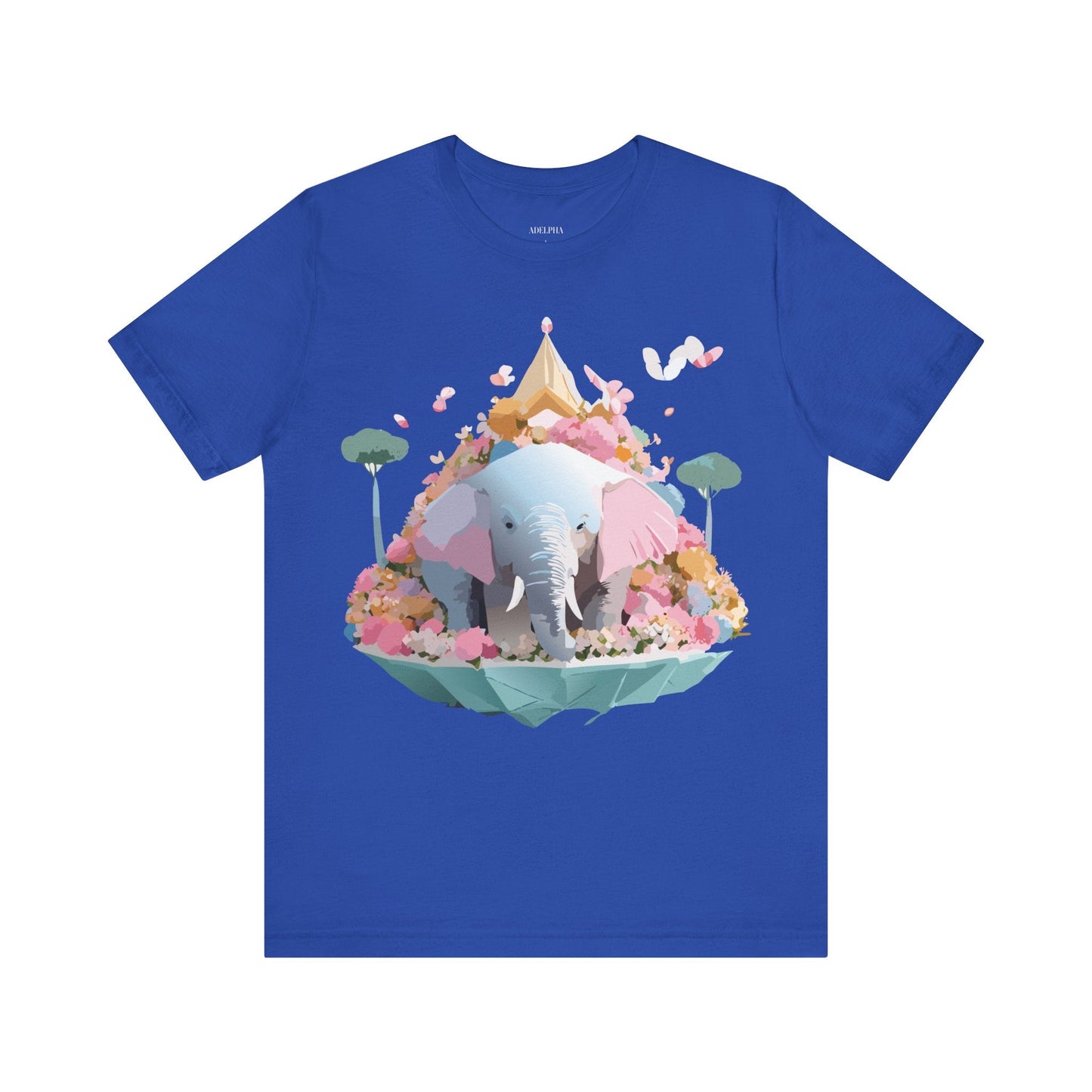 Elephant Graphic Tee Adelpha Unisex Short Sleeve Vintage Inspired Art Design Premium