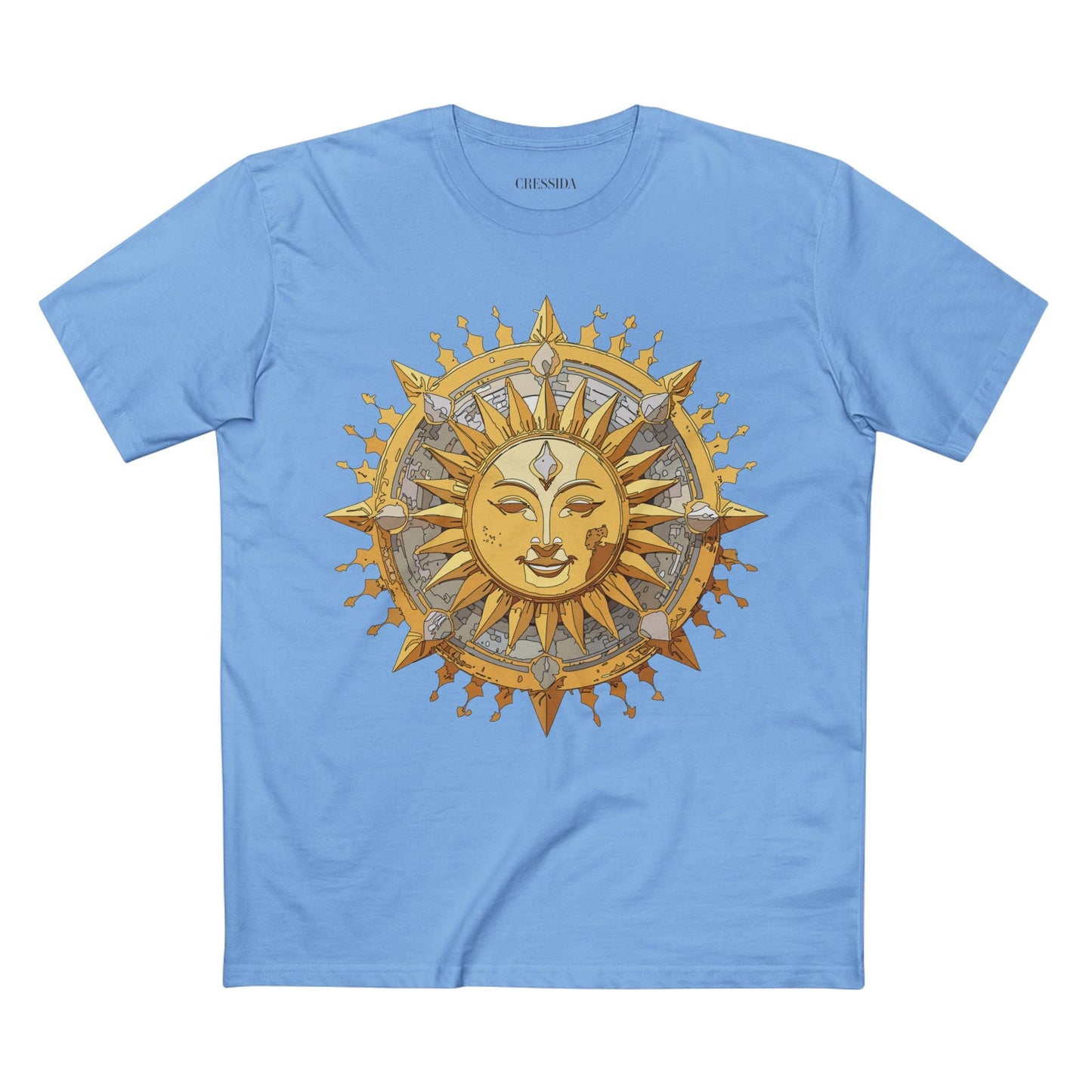 Gold Sun Graphic Unisex 100 Cotton T-Shirt with Golden Art Design 15
