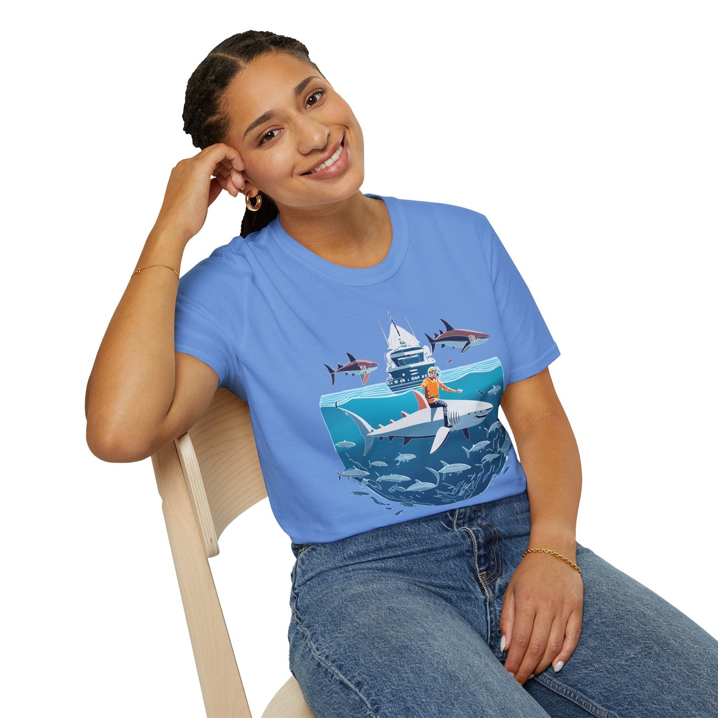 Ocean Tee Shirt Unisex Softstyle Gildan 64000 Cotton T Shirt Lightweight Casual Tee