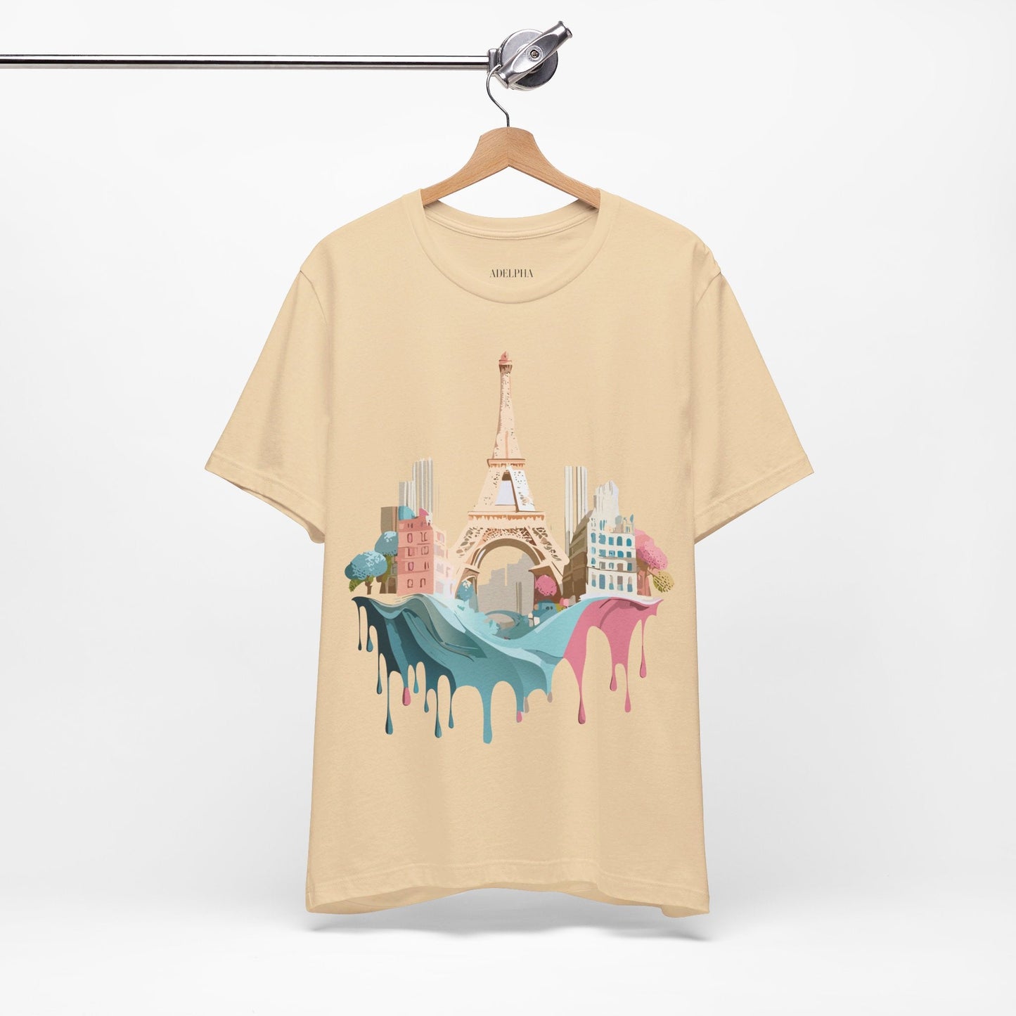 Paris Tourist Shirt Unisex Graphic Tee With Vintage Inspired Artwork Adelpha Art Design