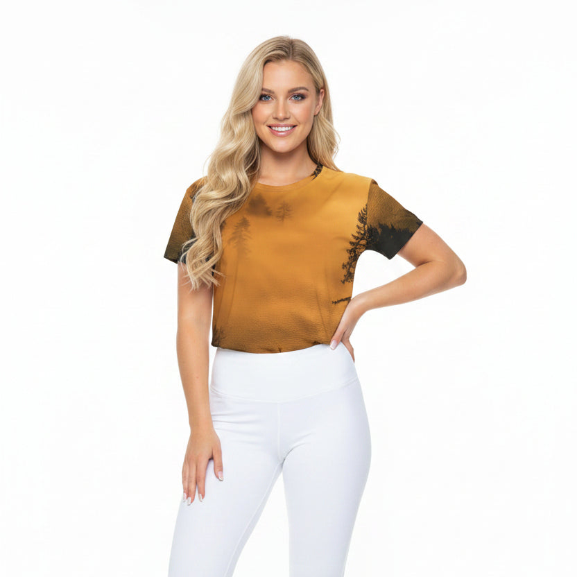 Women Poly T-Shirt with Photo Graphic Print