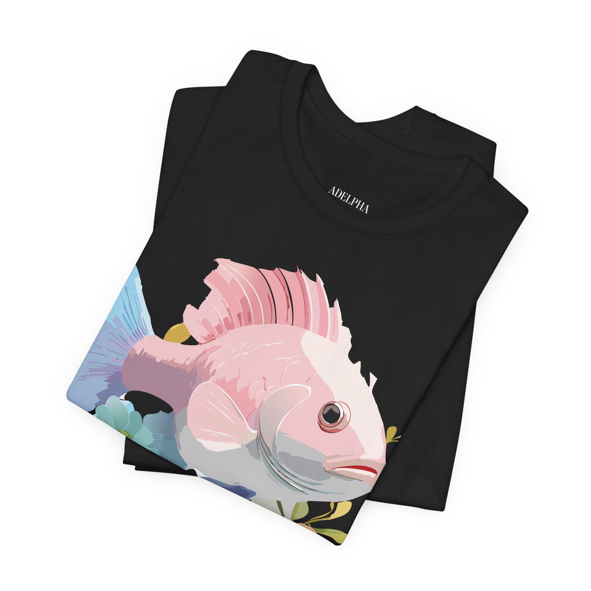 Fish Graphic Design Tee Bella+Canvas Unisex 100 Cotton Tee Shirt a107