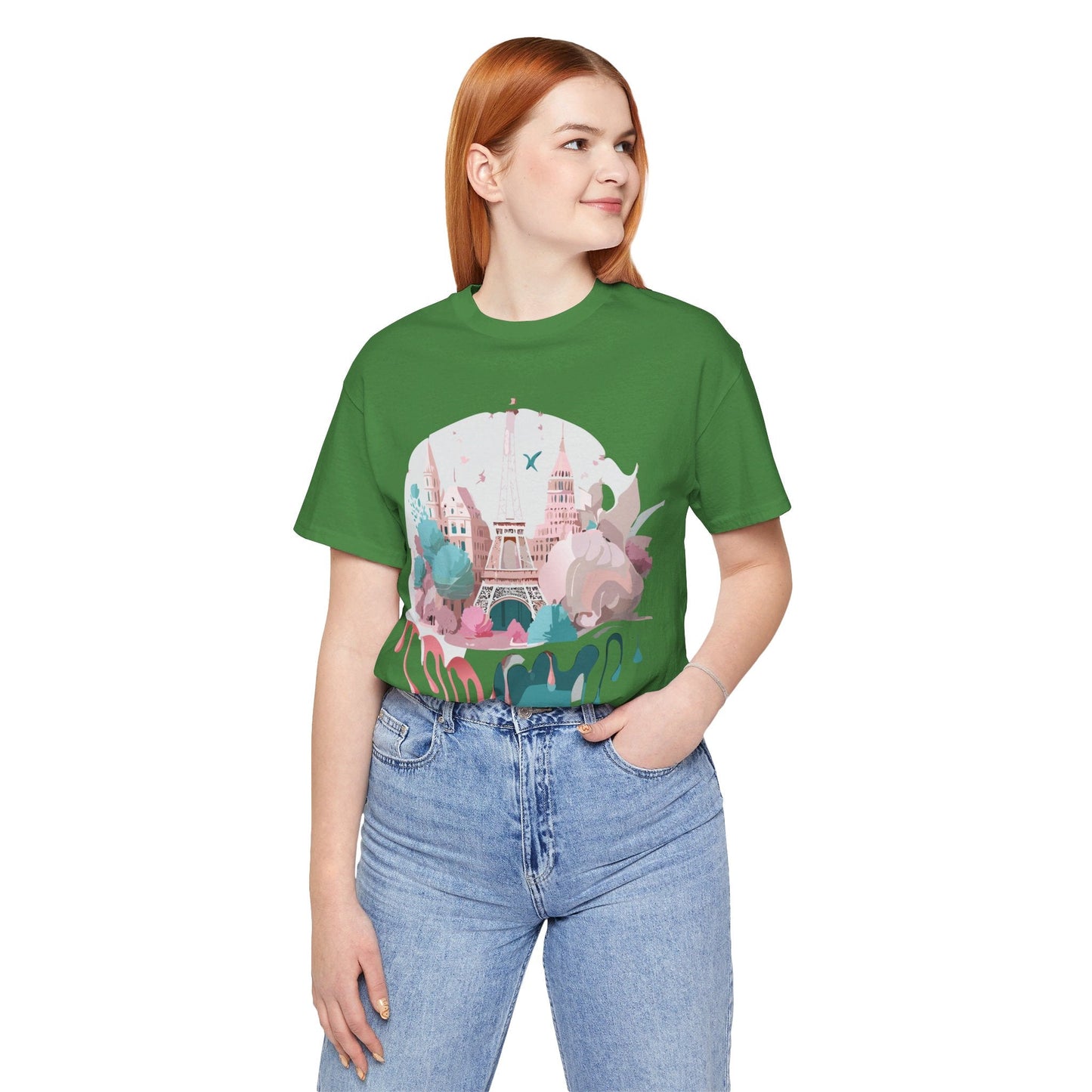Paris Tourist Shirt Graphic Tee Unisex Jersey Short Sleeve Adelpha Vintage Art Design