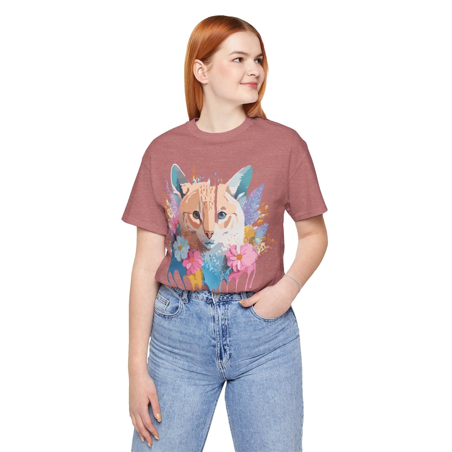 Cat Graphic Tee Unisex Short Sleeve With Adelpha Artwork Vintage Inspired