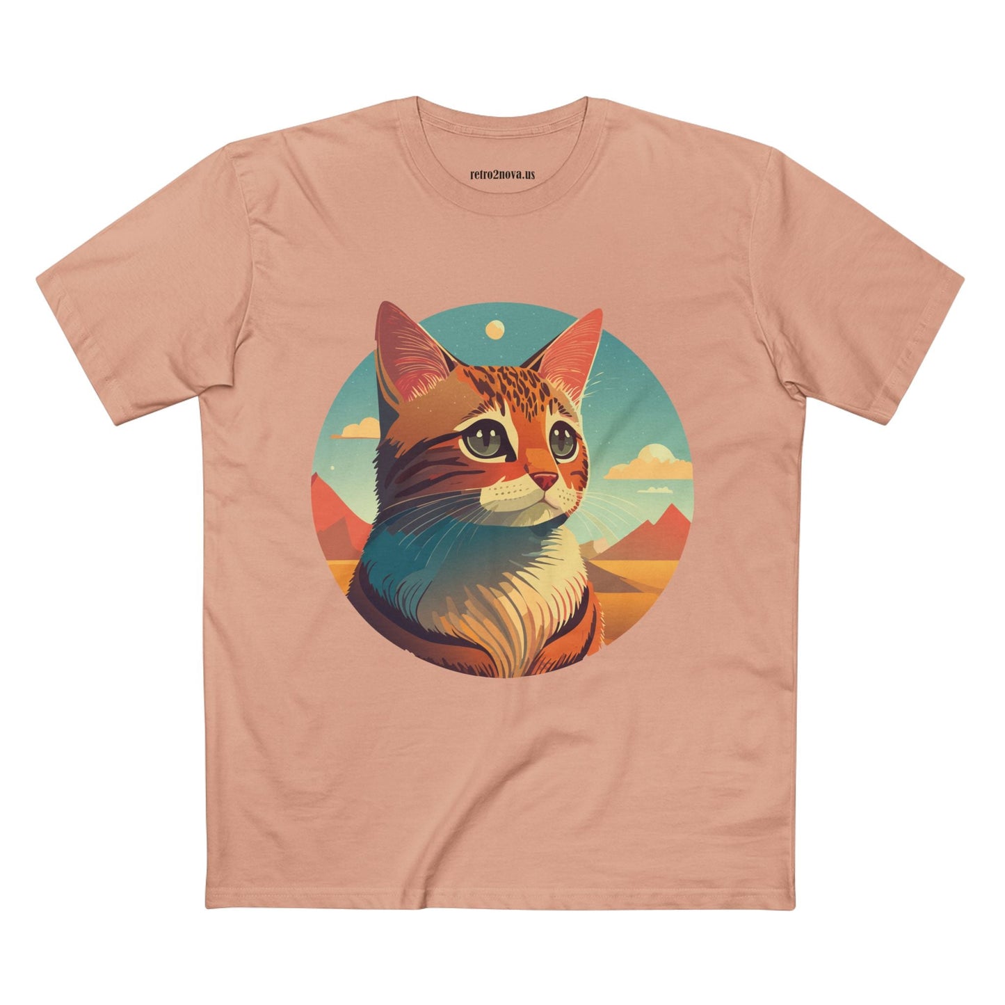 Cat Shirt Unisex Premium Cotton Tee With Original Art Design By Retro2Nova Breathable Ring Spun Cotton Soft Comfortable
