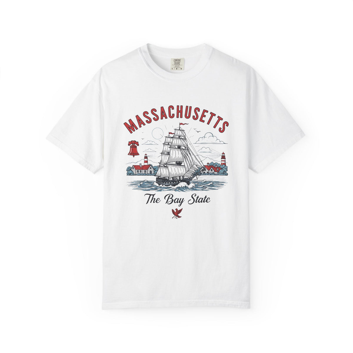 Massachusetts State Vintage Travel Tourist Graphic Tee Unisex 100 Cotton Comfort Colors T-Shirt