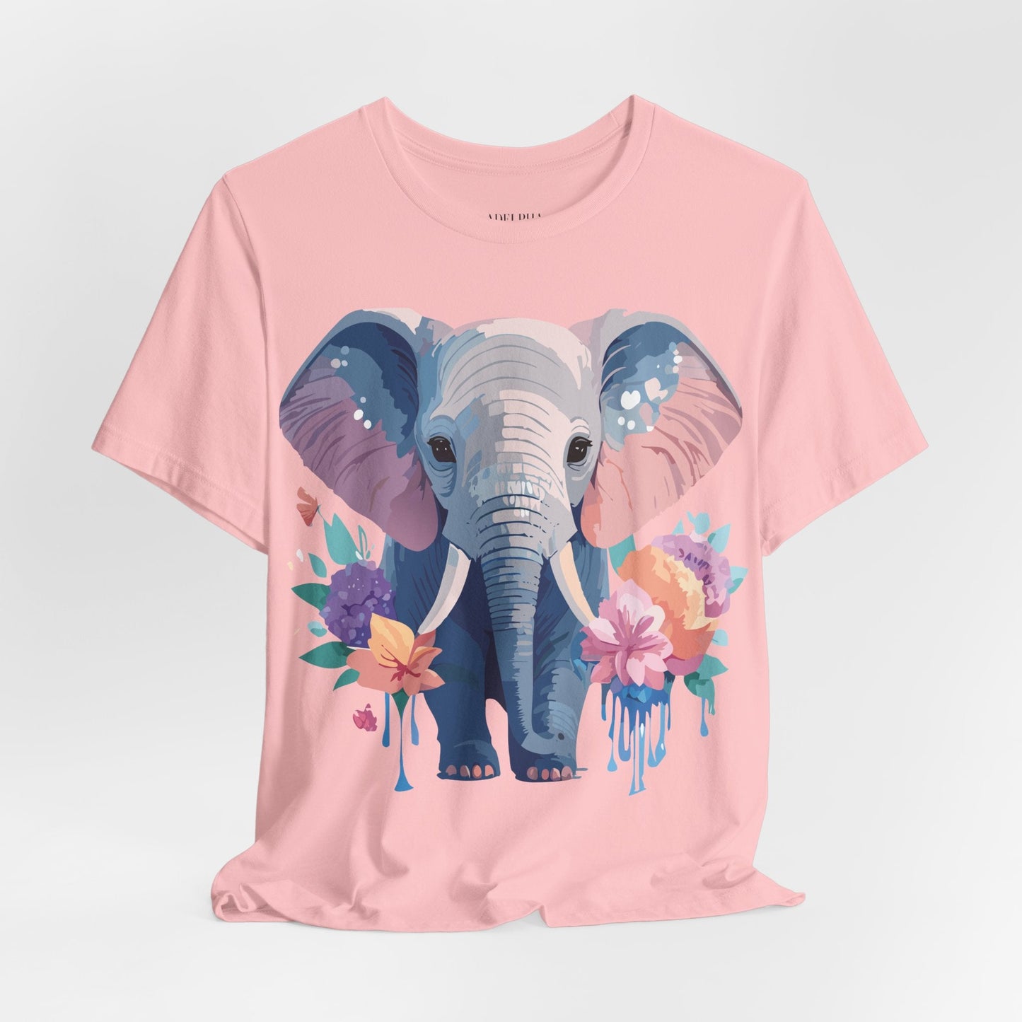 Elephant Graphic T Shirt Unisex Vintage Art Design Tee by Adelpha Short Sleeve Premium