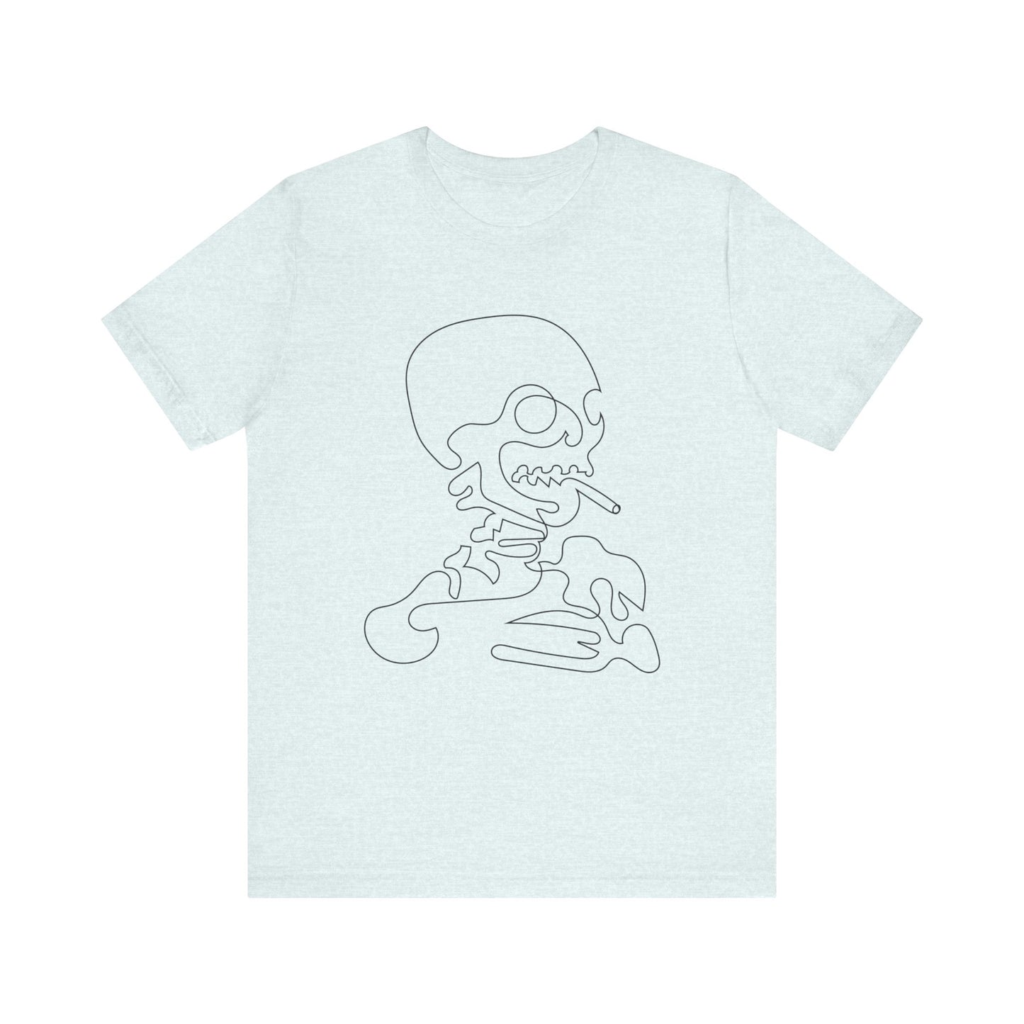 Unisex Cotton Tee Shirt with Skull