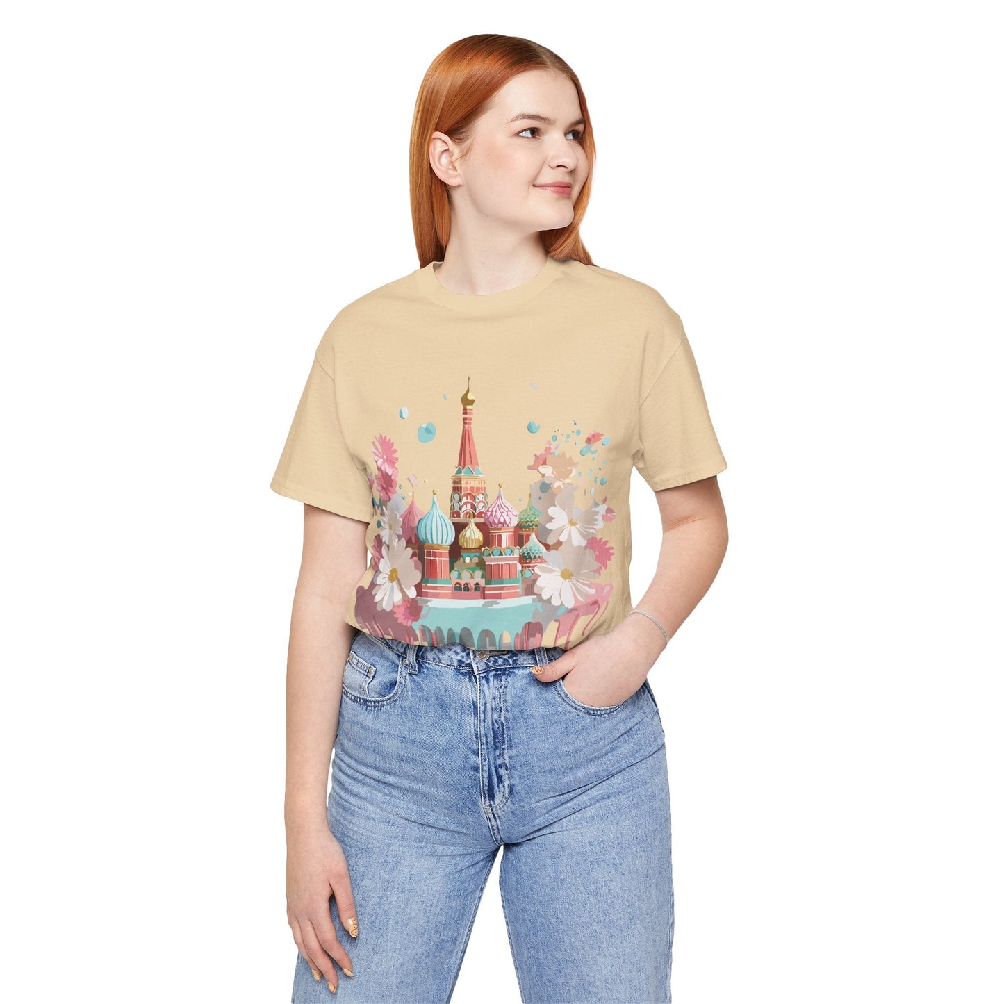 Unisex Graphic Tee With Vintage Moscow Artwork By Adelpha Premium Short Sleeve Shirt