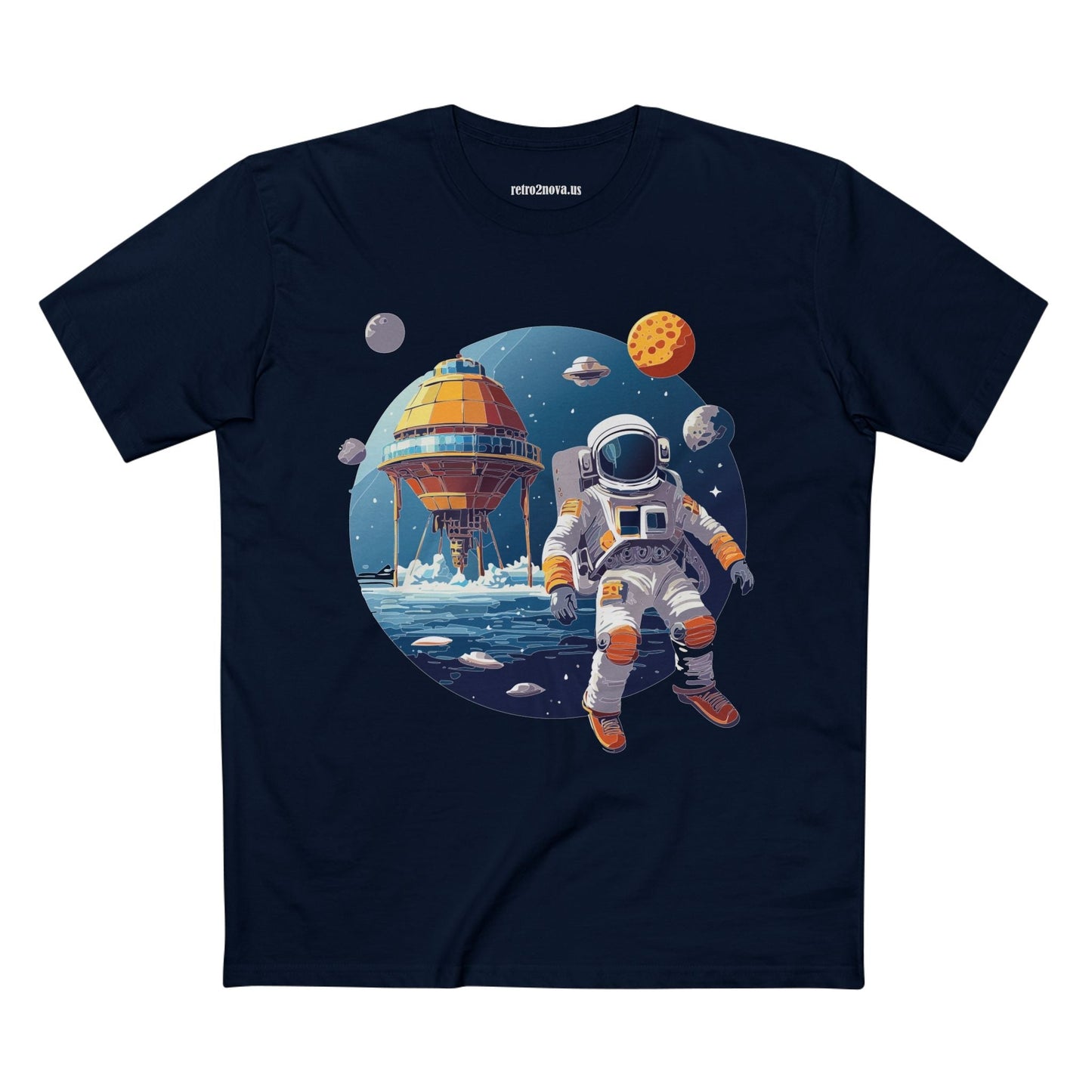 Cosmos Astronaut Shirt CS 38 Unisex Premium Cotton Tee With Original Art Design Retro2Nova