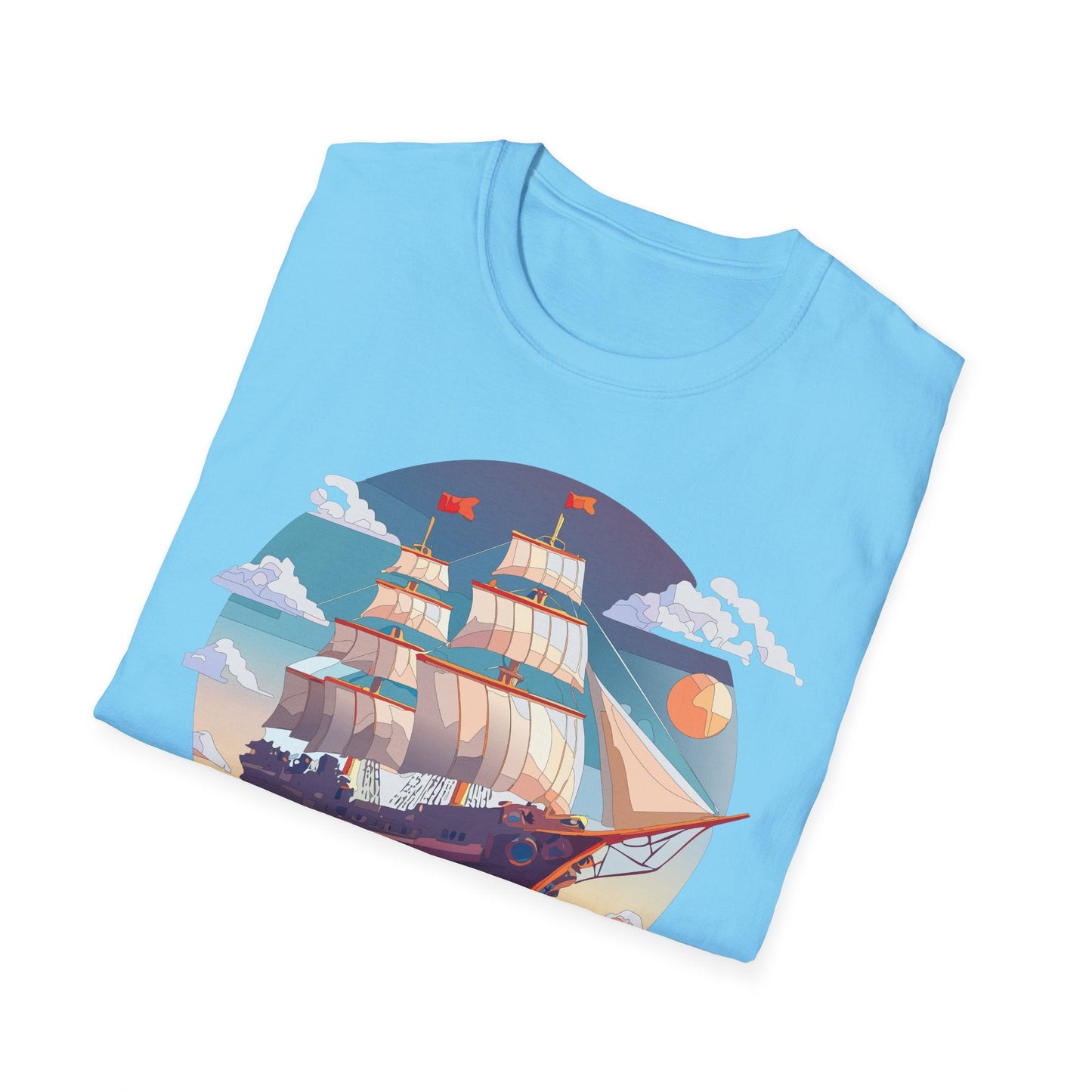 Nautical Ship T Shirts Frigate T Shirts Vessel Tee Shirt Unisex Softstyle T Shirt