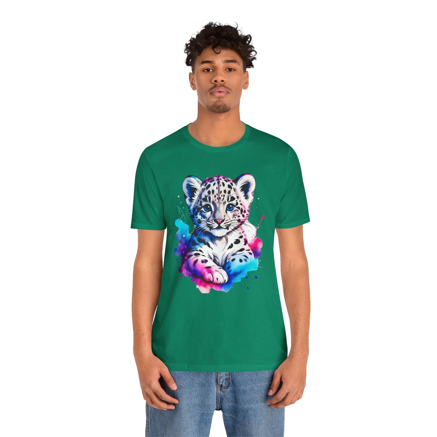 Baby Leopard Shirt, Cute Leopard Tee Shirt, Animal T-Shirt, Gepard Top, Animal Tees, Art Design T-Shirt, Graphic Tee