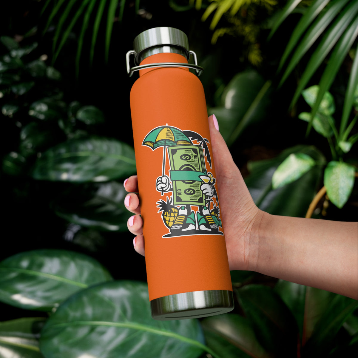 22oz Copper Insulated Water Bottle with Cartoon Design - CV100