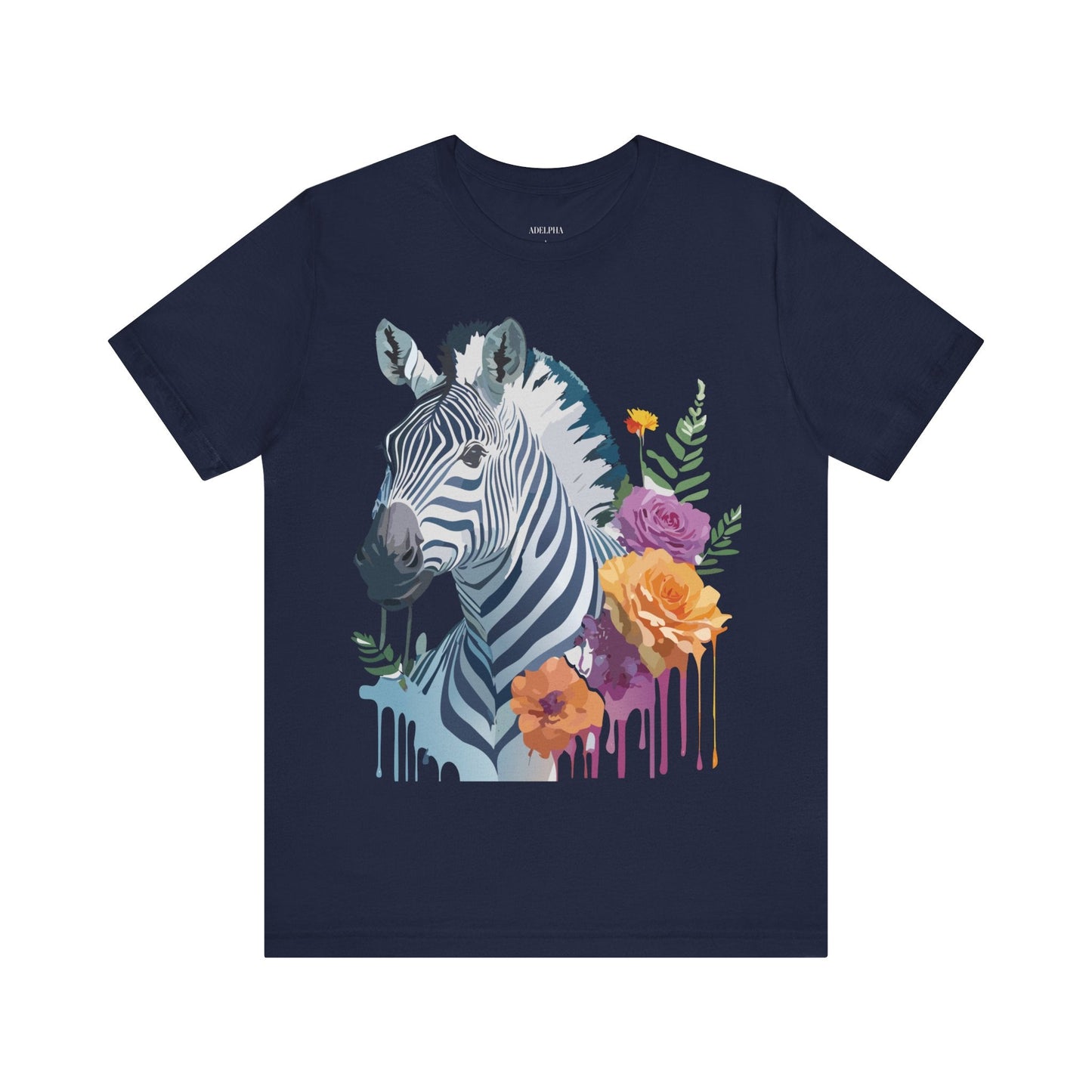 Zebra Graphic Unisex 100 Cotton Vintage Animal Art T-Shirt 4