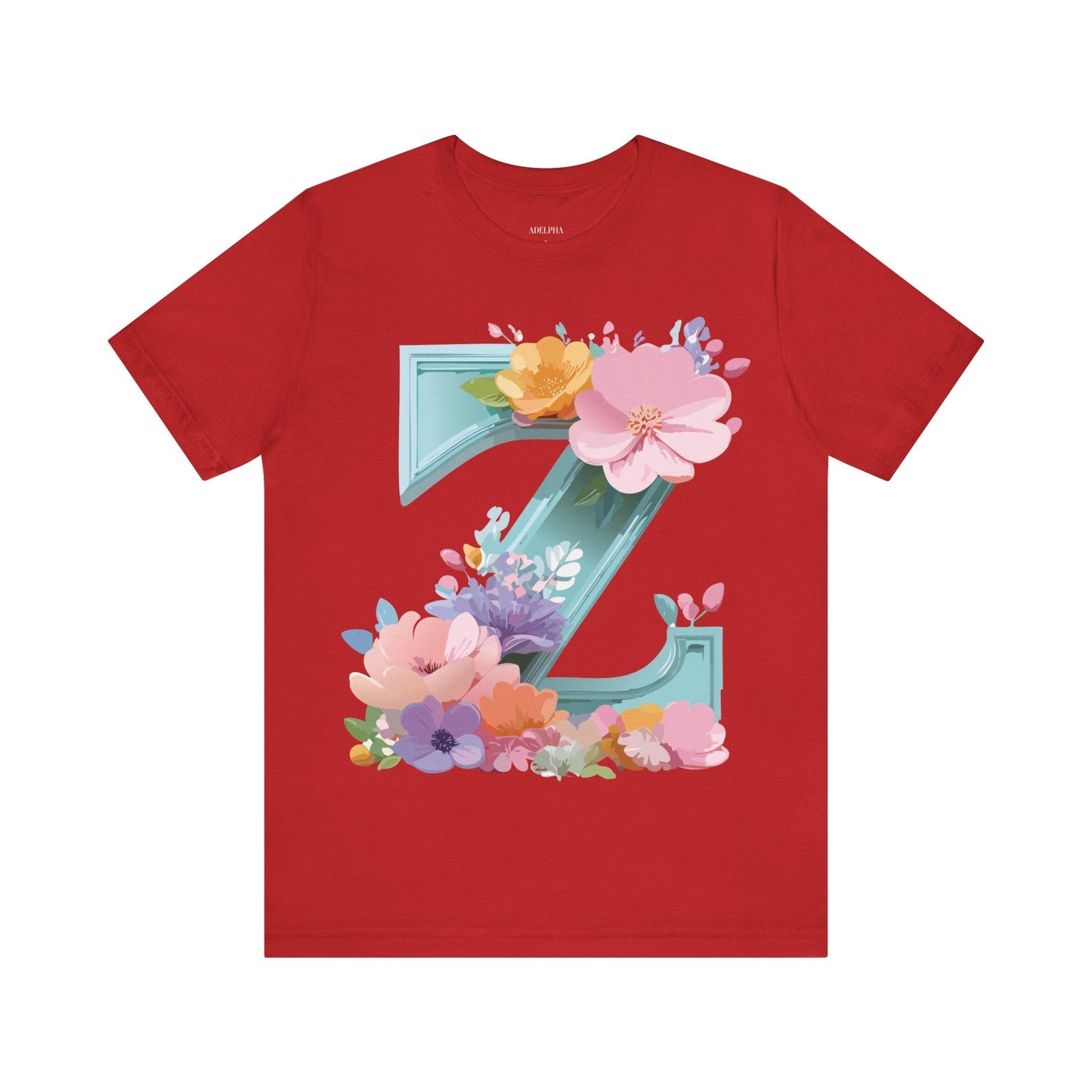 Letter Z Shirt Graphic Tee Unisex Jersey Short Sleeve By Adelpha Vintage Inspired Artwork