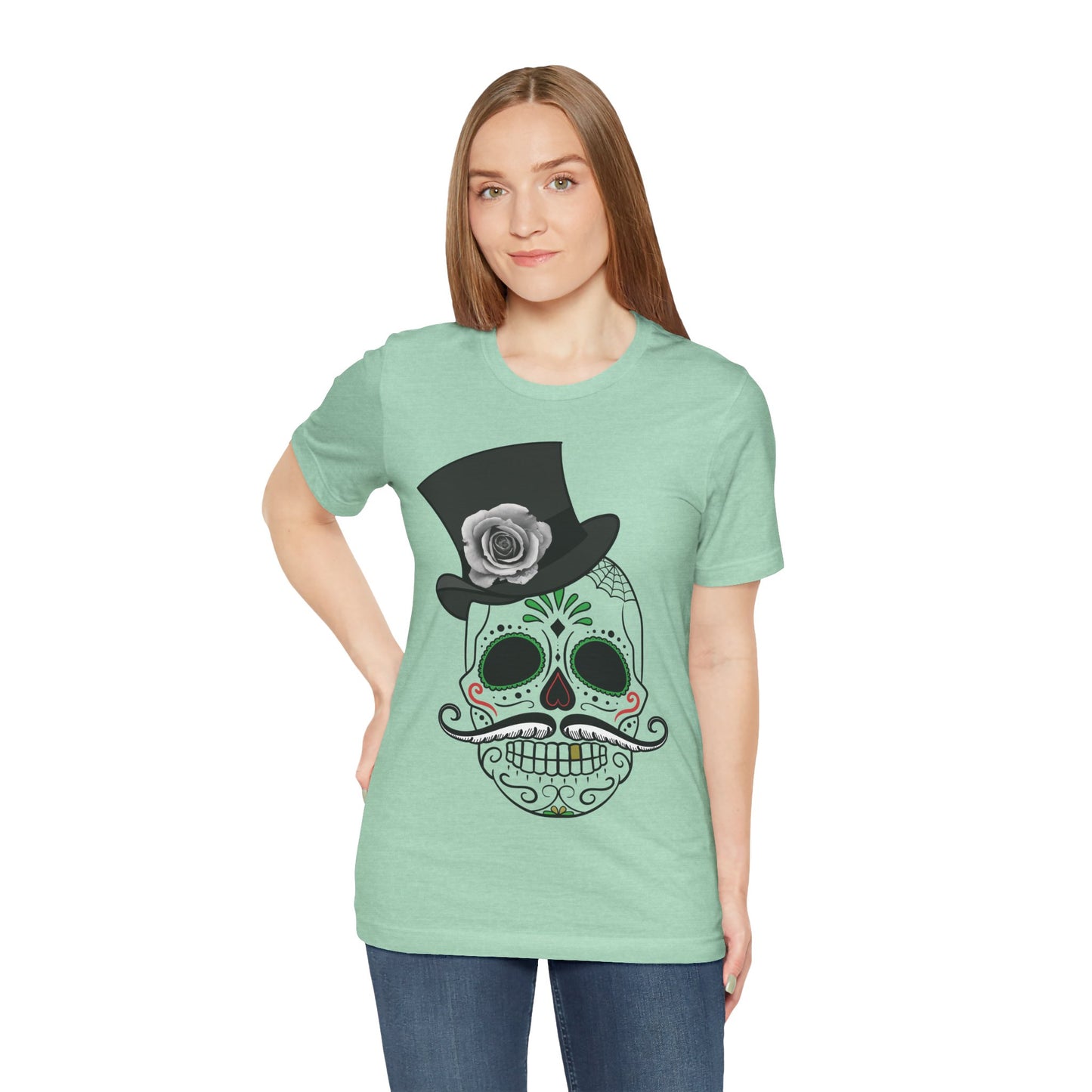 Unisex-T-Shirt aus Baumwolle mit Totenkopf