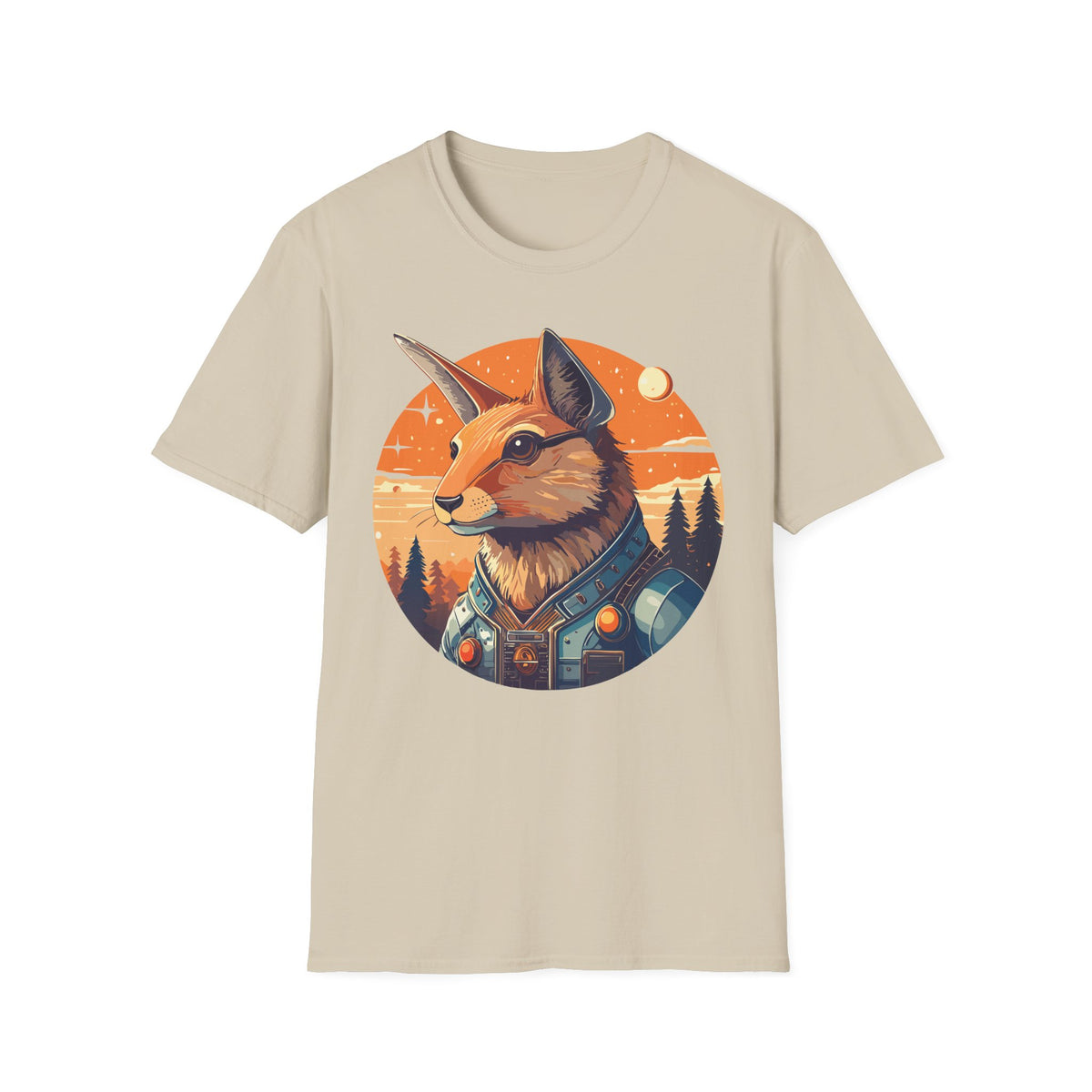 Fox Portrait T-Shirt | Sunset Wilderness Illustration