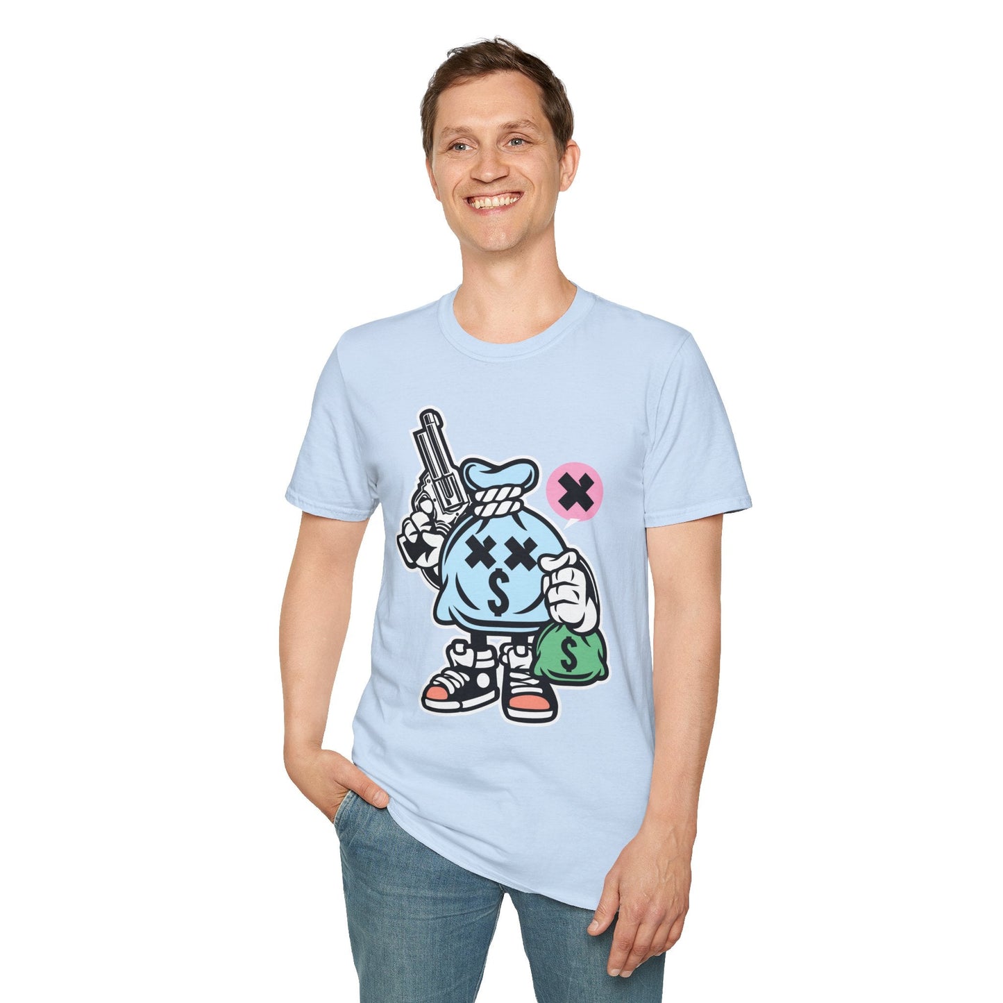 Cartoon T Shirt Animation T Shirt Funny Tee Unisex Gildan Softstyle 64000 100 Percent Cotton