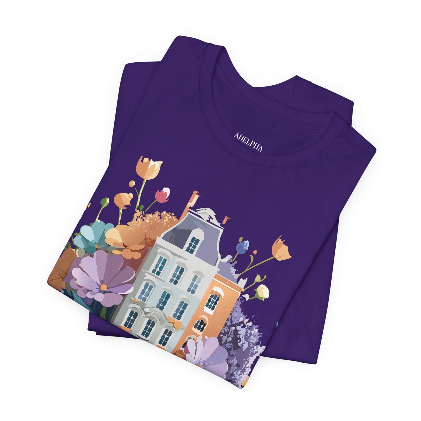 Adelpha Vintage Amsterdam Graphic Tee For Everyday Casual Wear Unisex Short Sleeve Shirt