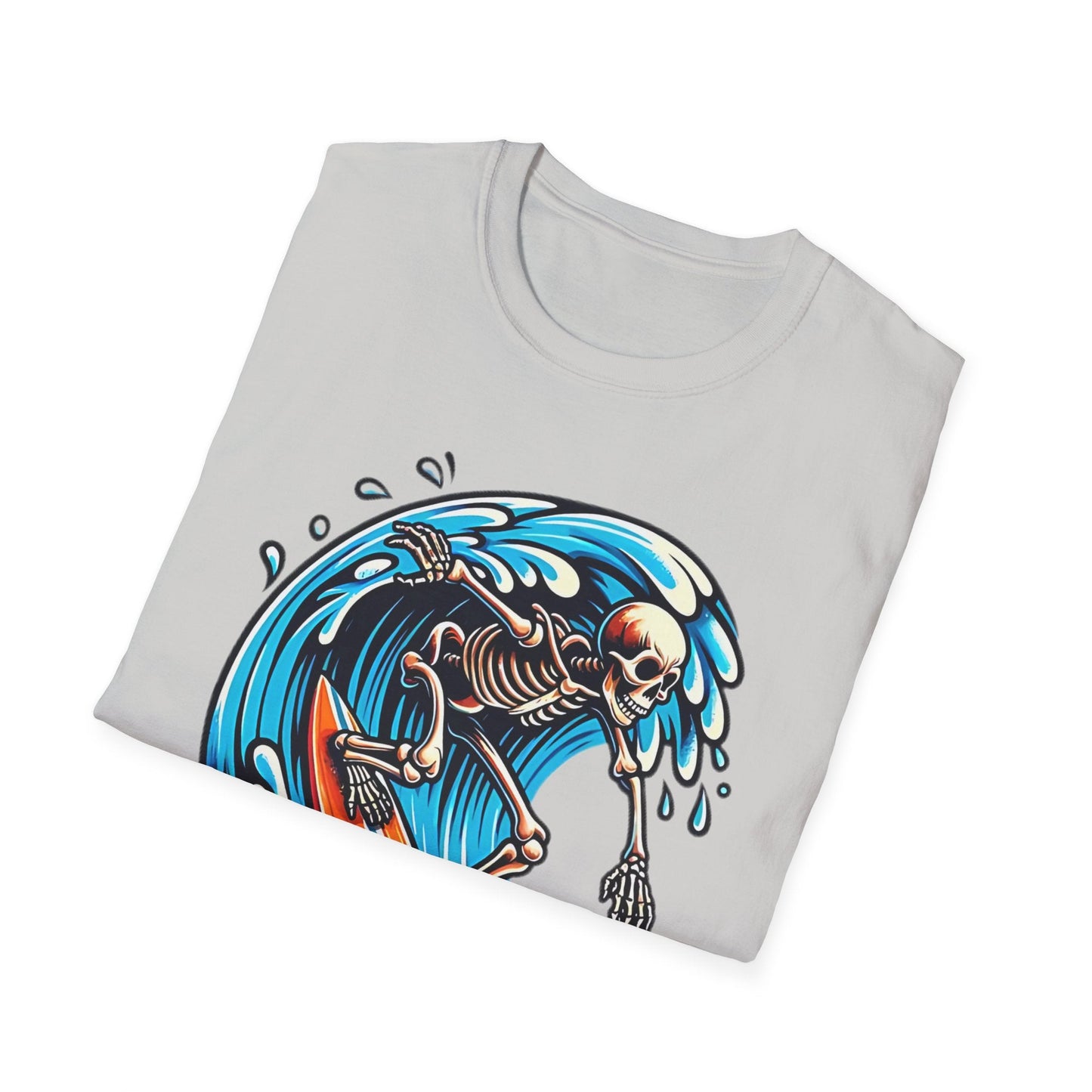 Skull Tee Shirt With Skeleton Art Design Unisex Gildan Softstyle 64000 Ring Spun Cotton Tee