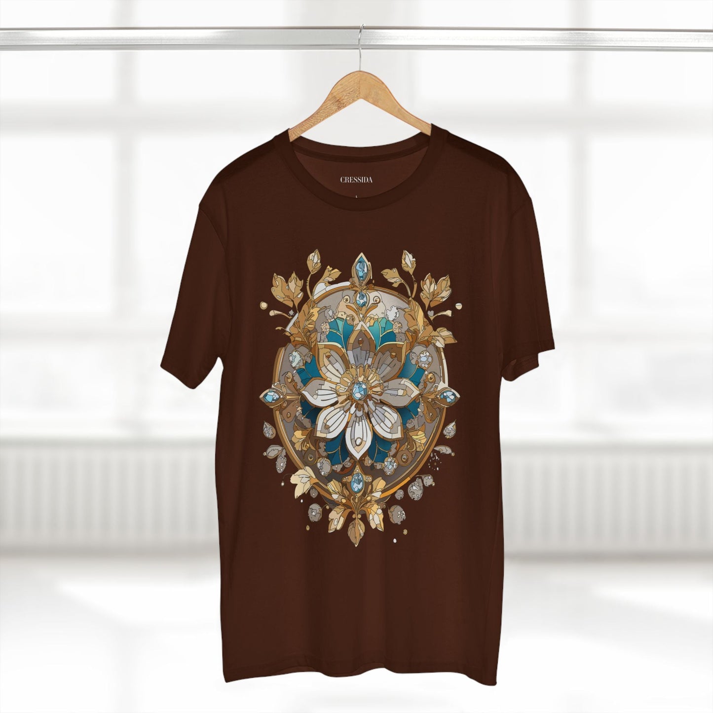 Floral Graphic T-Shirt Unisex 100 Cotton Art Design with Antique Flowers Tee 11