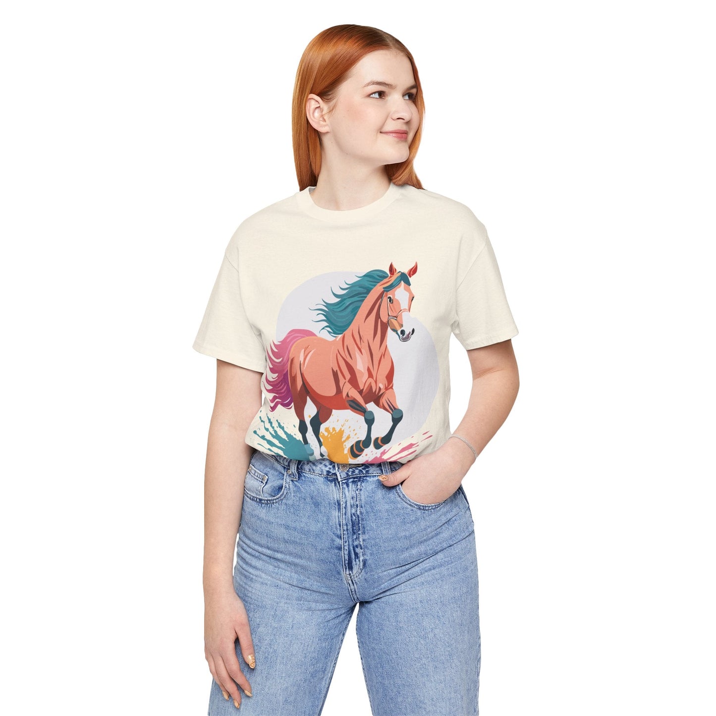 Horse Graphic Unisex 100 Cotton Vintage Animal Art T-Shirt 19