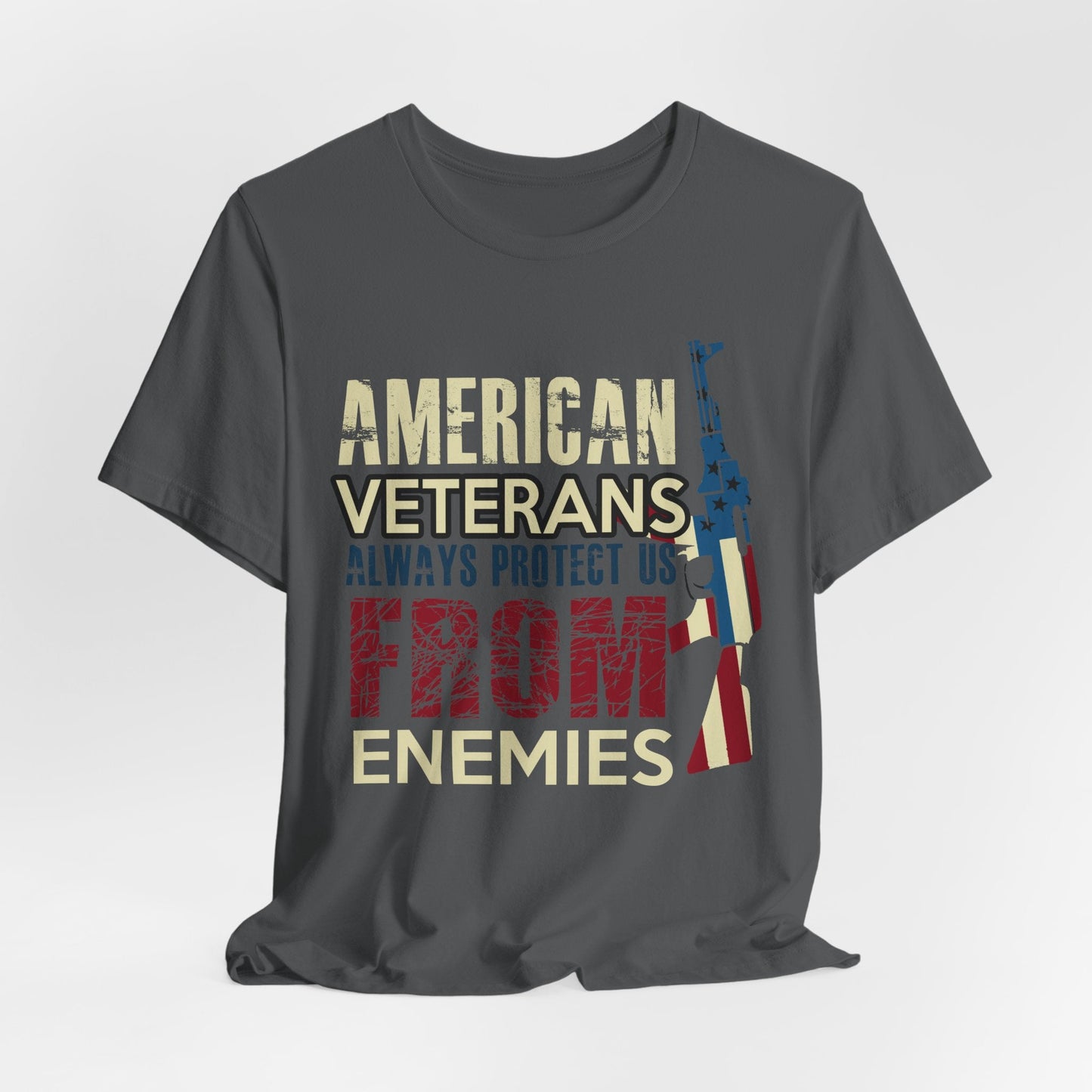 Army Veteran Patriotic Graphic Design Unisex Cotton T-Shirt v44