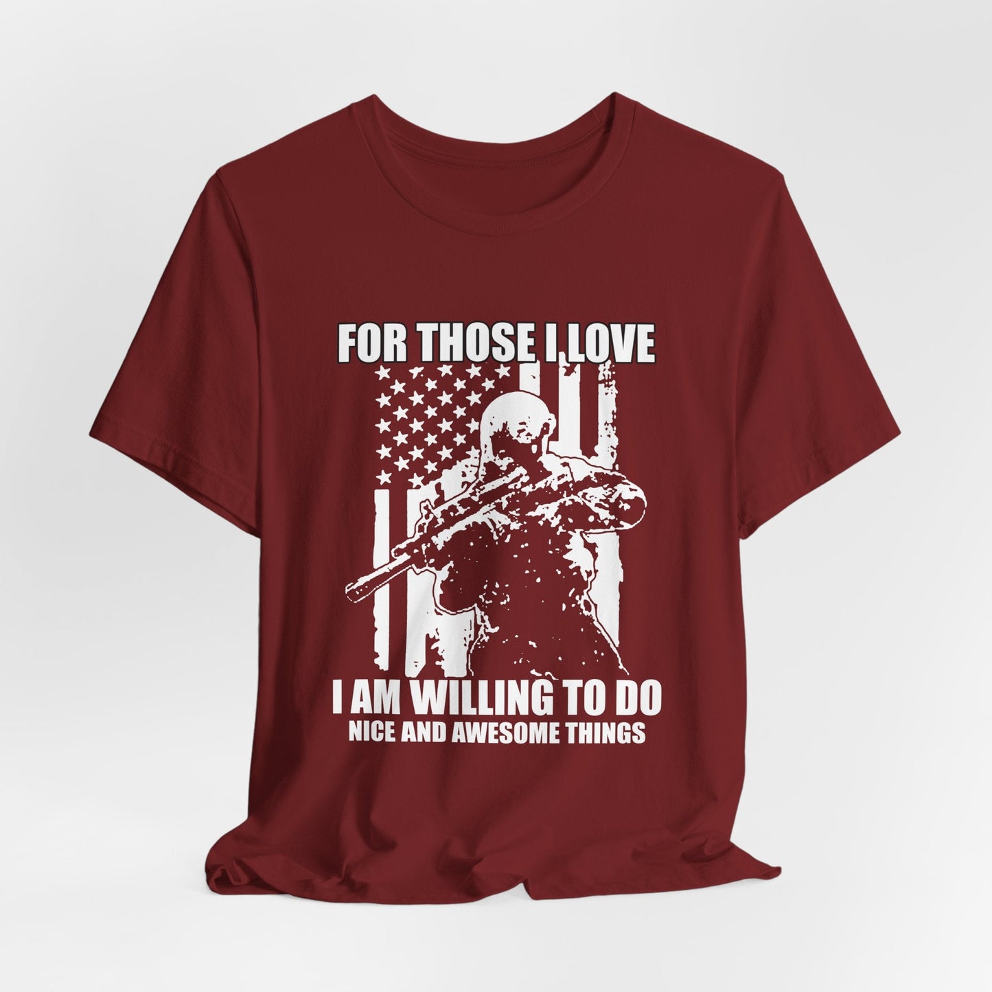 Army Veteran Patriotic Graphic Design Unisex Cotton T-Shirt v50