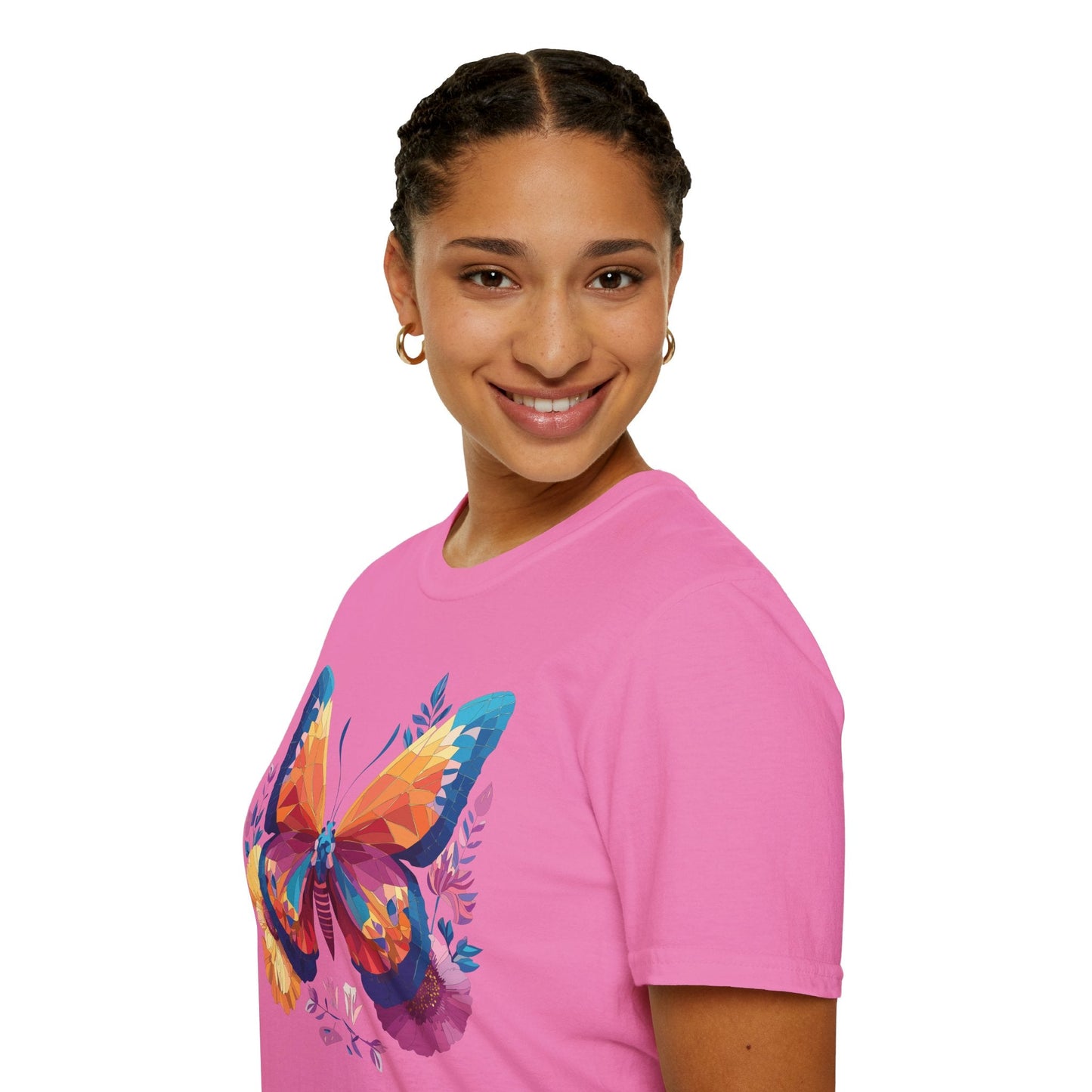 Butterfly Shirt Unisex Softstyle Short Sleeve Tee Monarch Butterfly 100 Percent Cotton