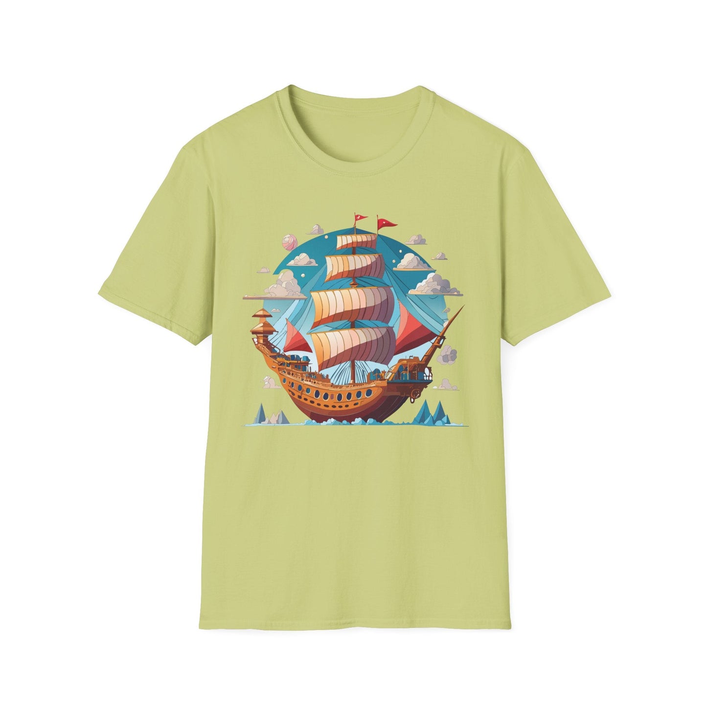Ship T Shirts Frigate T Shirts Vessel Tee Shirt Unisex Softstyle Cotton Tee Gildan Softstyle 64000