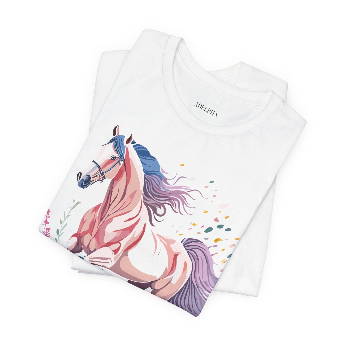 Horse Graphic Unisex 100 Cotton Vintage Animal Art T-Shirt 7