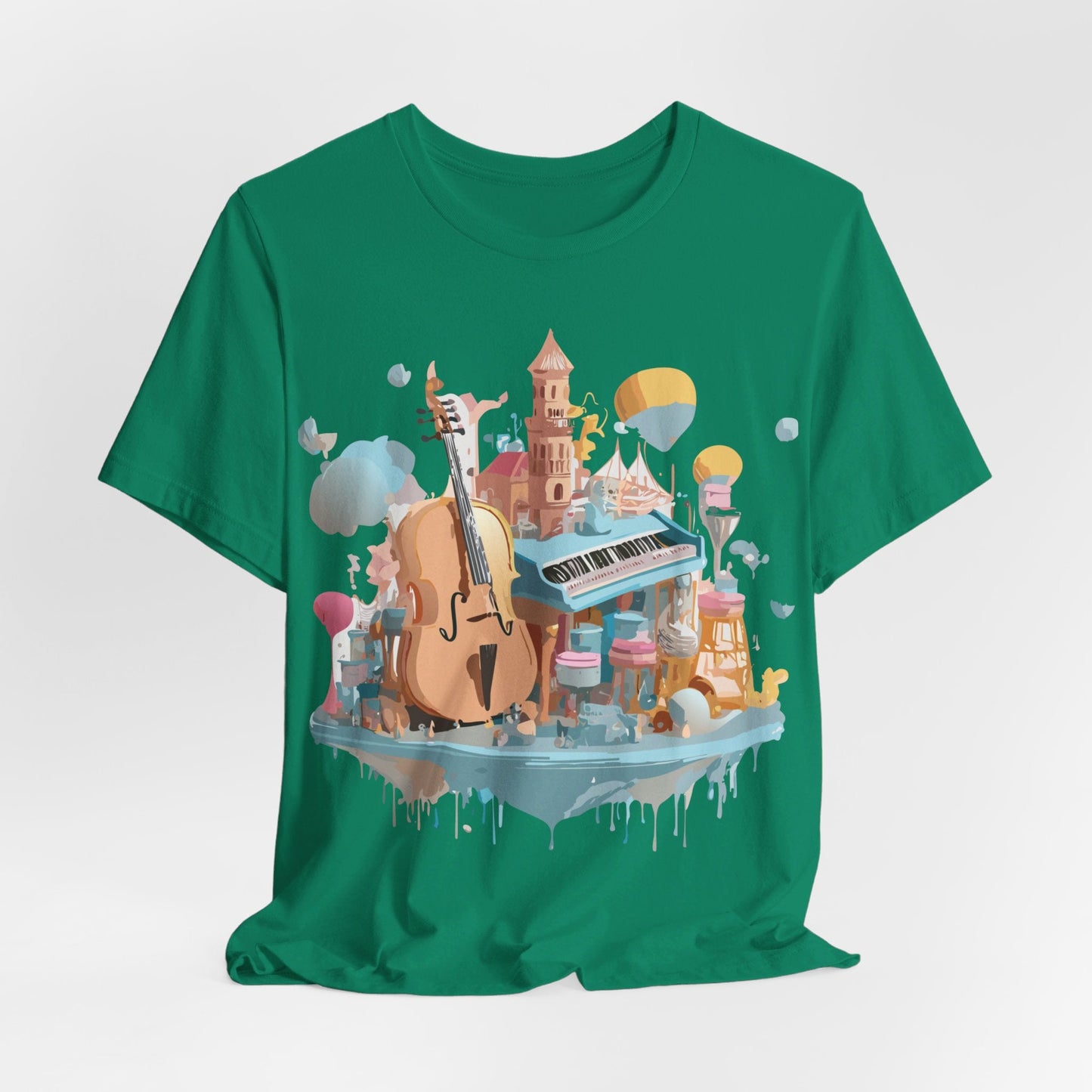 Music Graphic Tee Unisex Vintage Art Design By Adelpha Premium Short Sleeve T Shirt