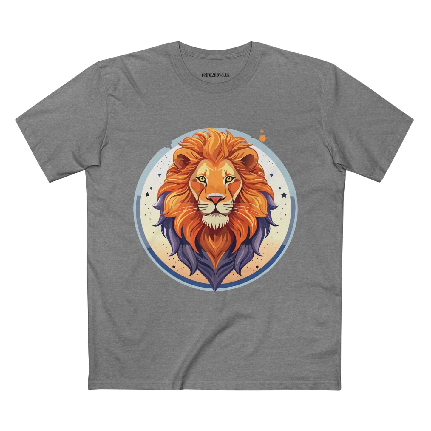 Unisex Premium Cotton Lion Art Tee Shirt By Retro2Nova Original Artwork Collection For Everyday Comfort