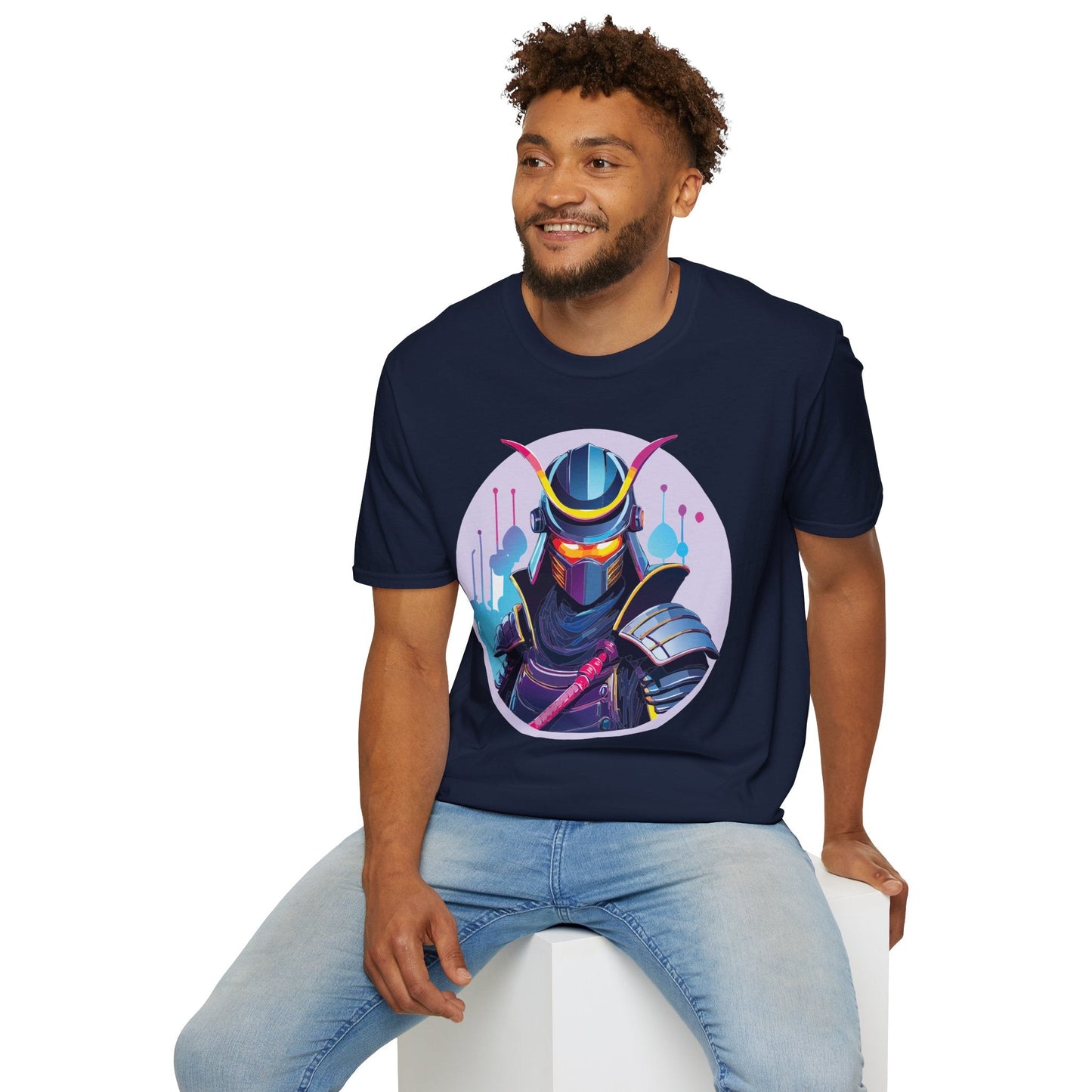 Unisex Samurai Shirt Gildan Softstyle Tee Hundred Percent Ring Spun Cotton Comfort