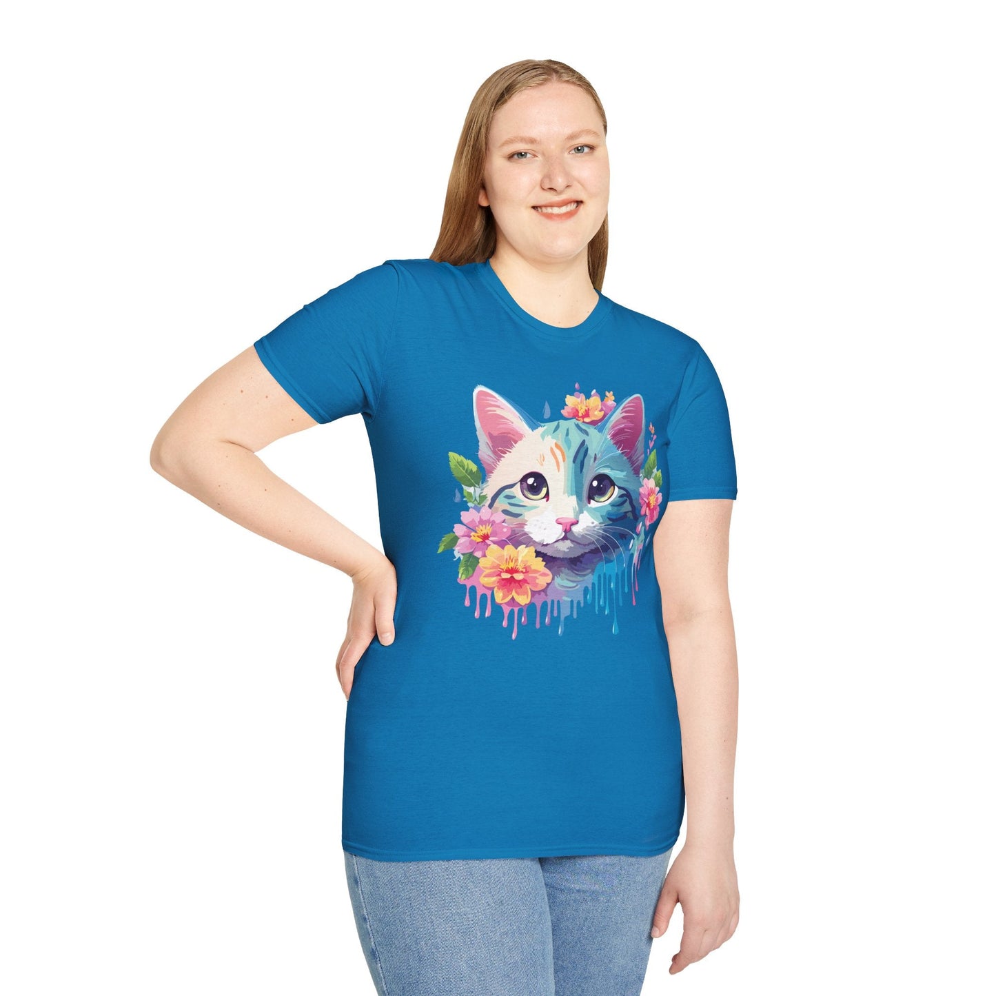 Cat Shirt Unisex Cat Lover Tee Premium Gildan Softstyle 64000 Lightweight
