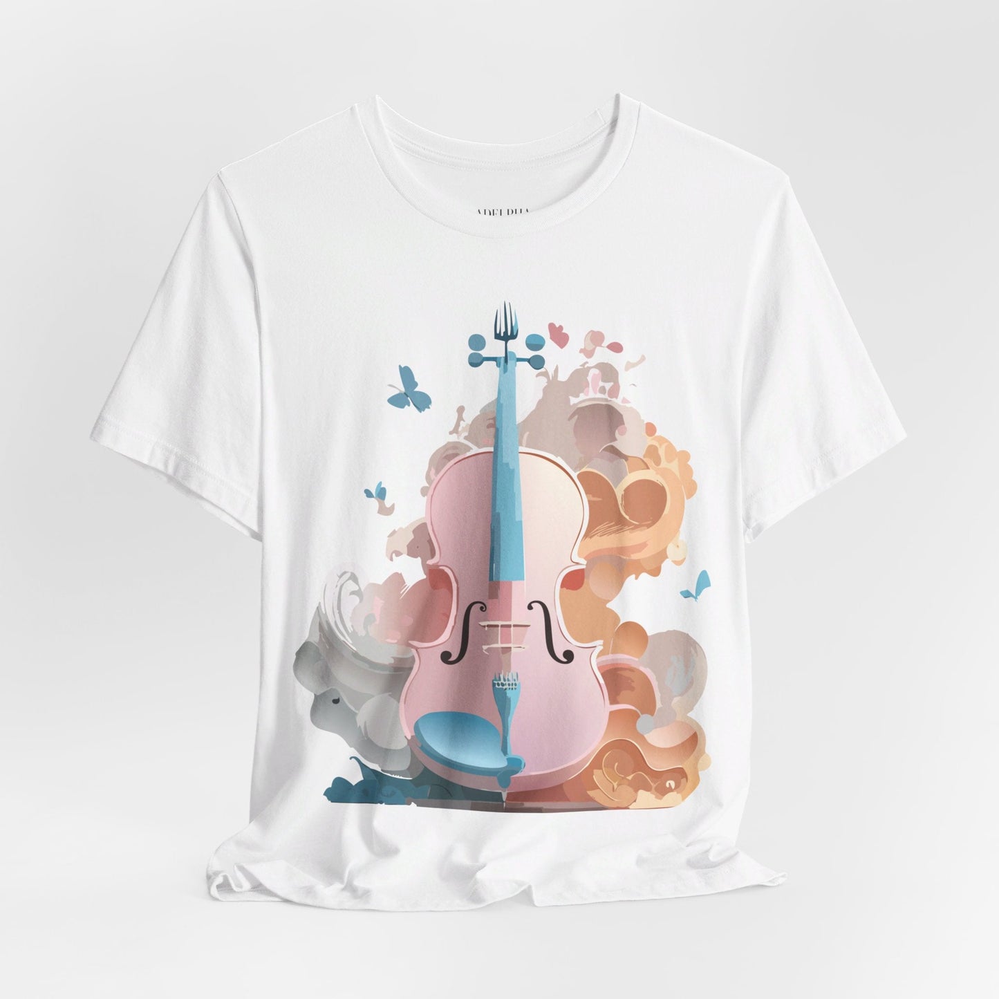 Music Graphic Unisex 100 Cotton Vintage Art with Musical Elements Tee 7