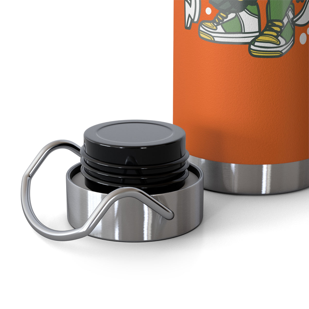 22oz Copper Insulated Water Bottle with Cartoon Design - CV40