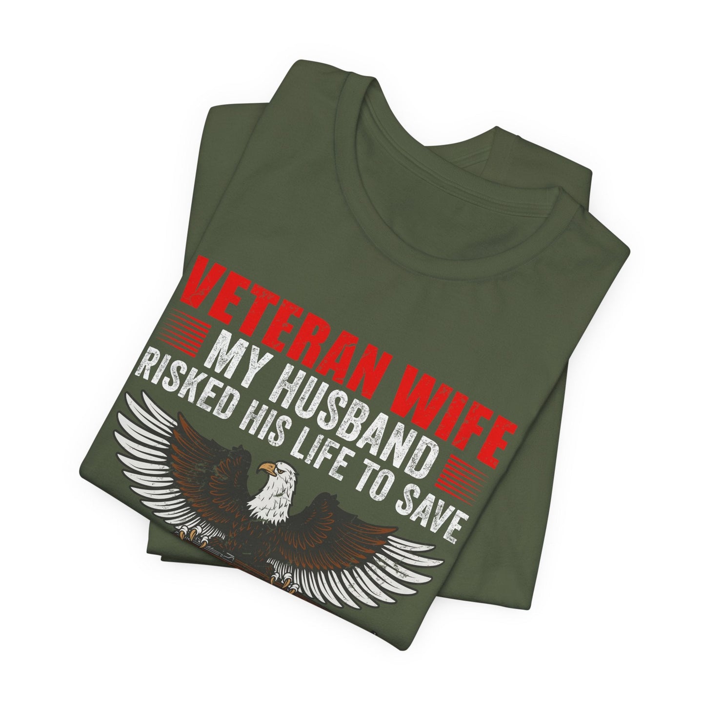 Army Veteran Patriotic Graphic Design Unisex Cotton T-Shirt v40
