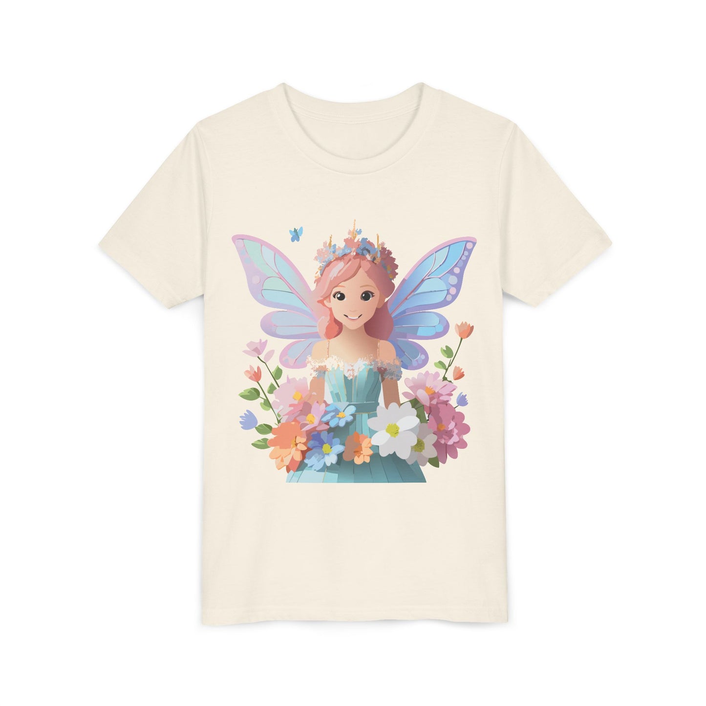 Enchanting Fairy Floral Youth Short Sleeve Tee - Perfect for Spring Celebrations (9-14)