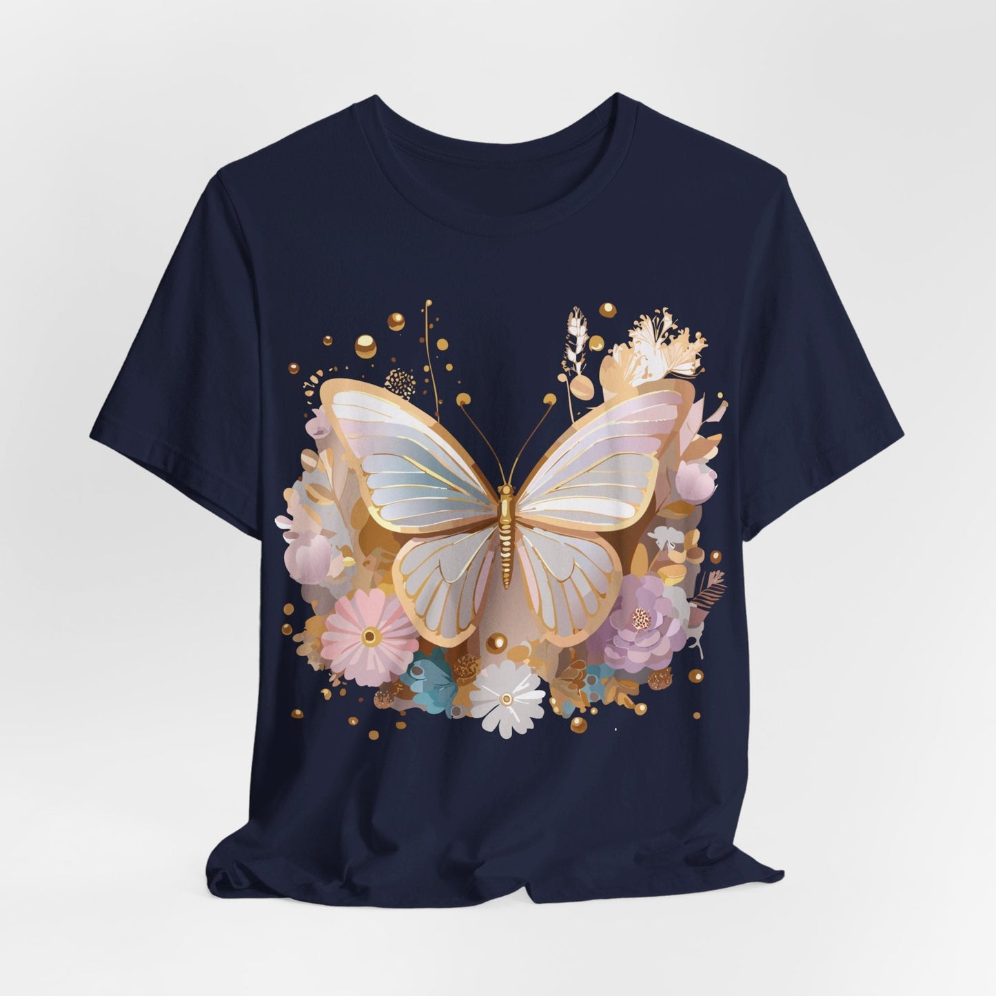 Unisex Graphic Tee With Adelpha Artwork Vintage Butterfly Inspired Art Design Tee